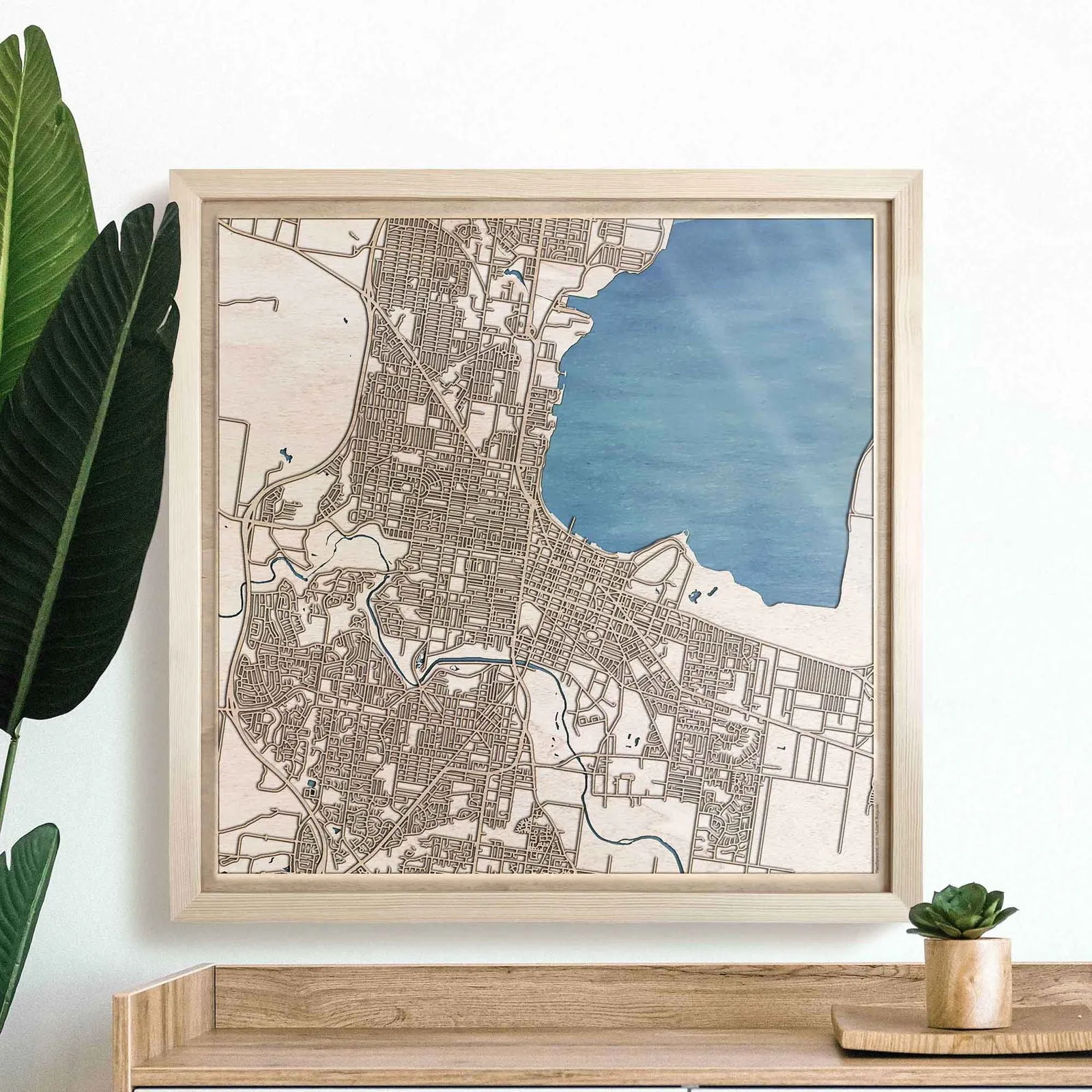 Geelong Wooden Map