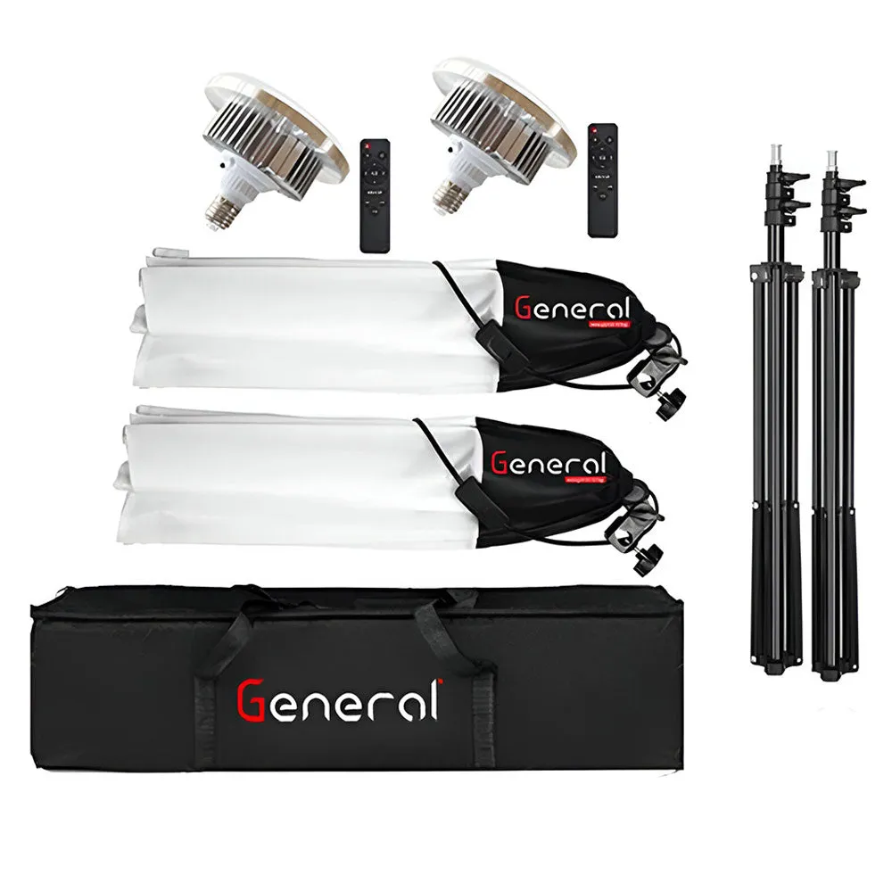 General Light KIT2PC QX65CM Kit Softbox With 2 Lamp 150W