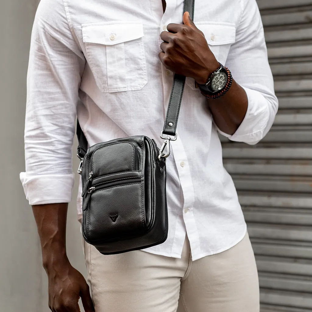 Gent's Bag With Top Handle, Black