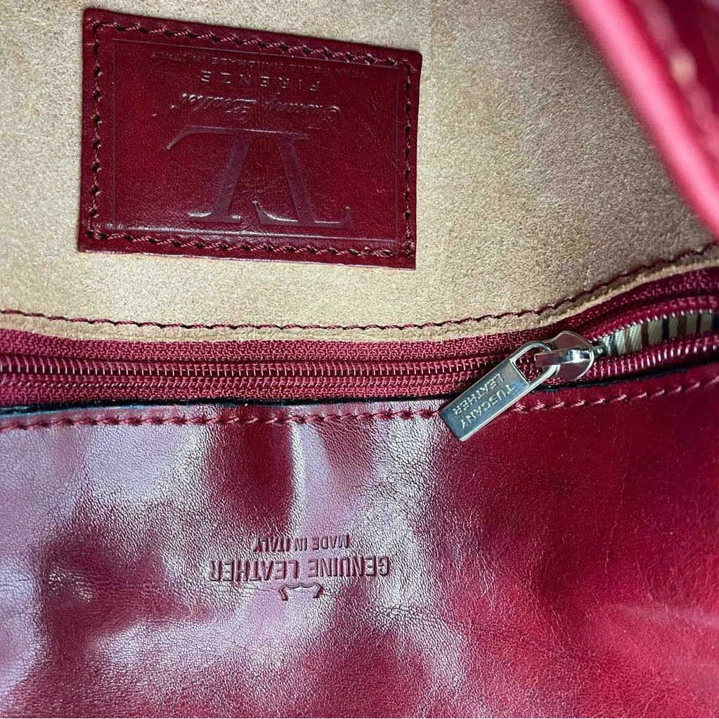 GENUINE LEATHER TUSCANY LEATHER HANDBAG