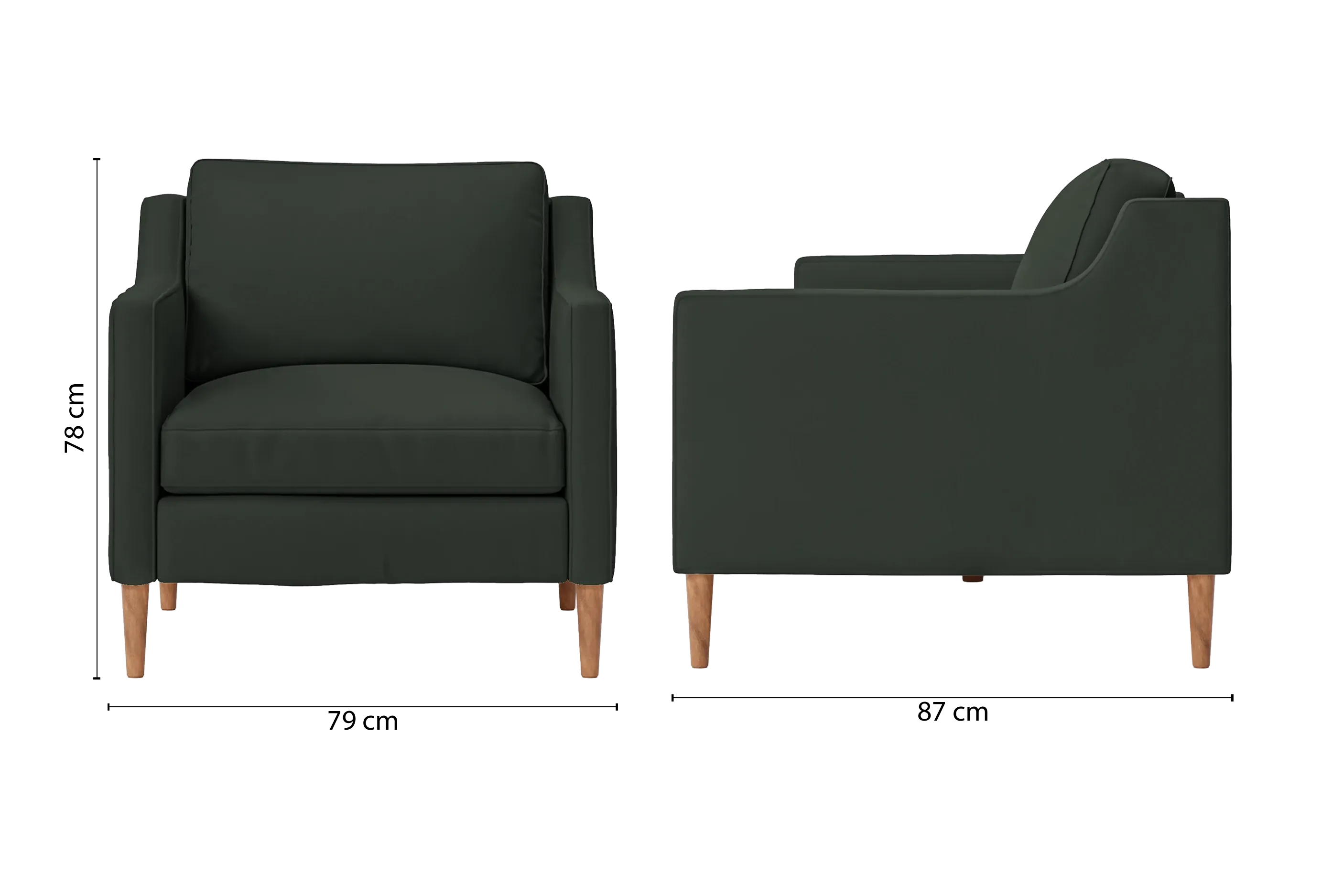 Greco Armchair Green Leather