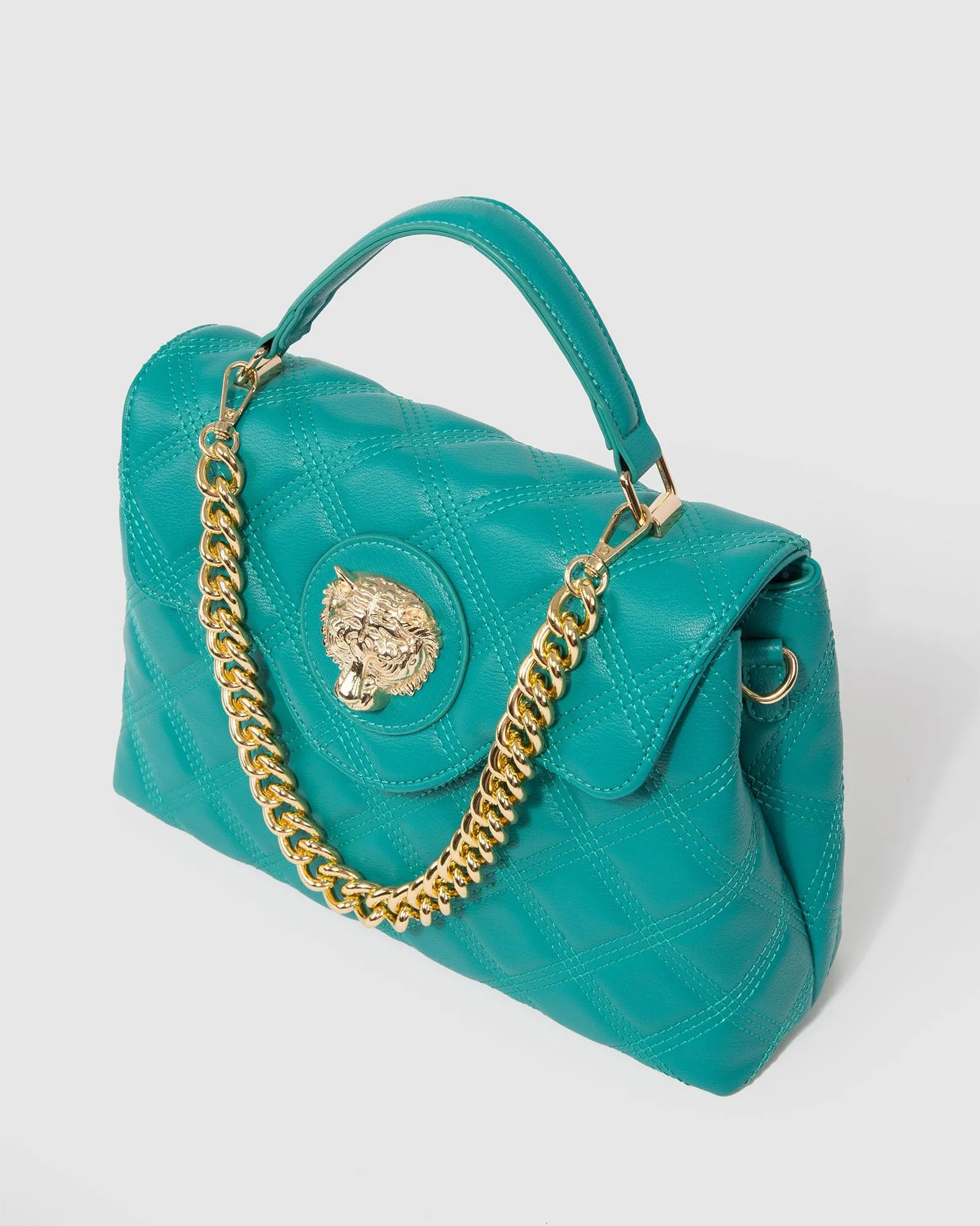 Green Asma Chain Top Handle Bag