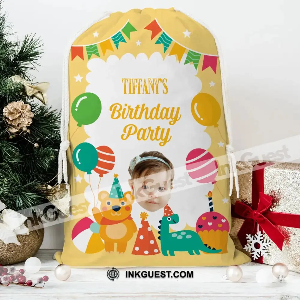 Happy Cute Kid Birthday String Bag Personalized Christmas String Bag