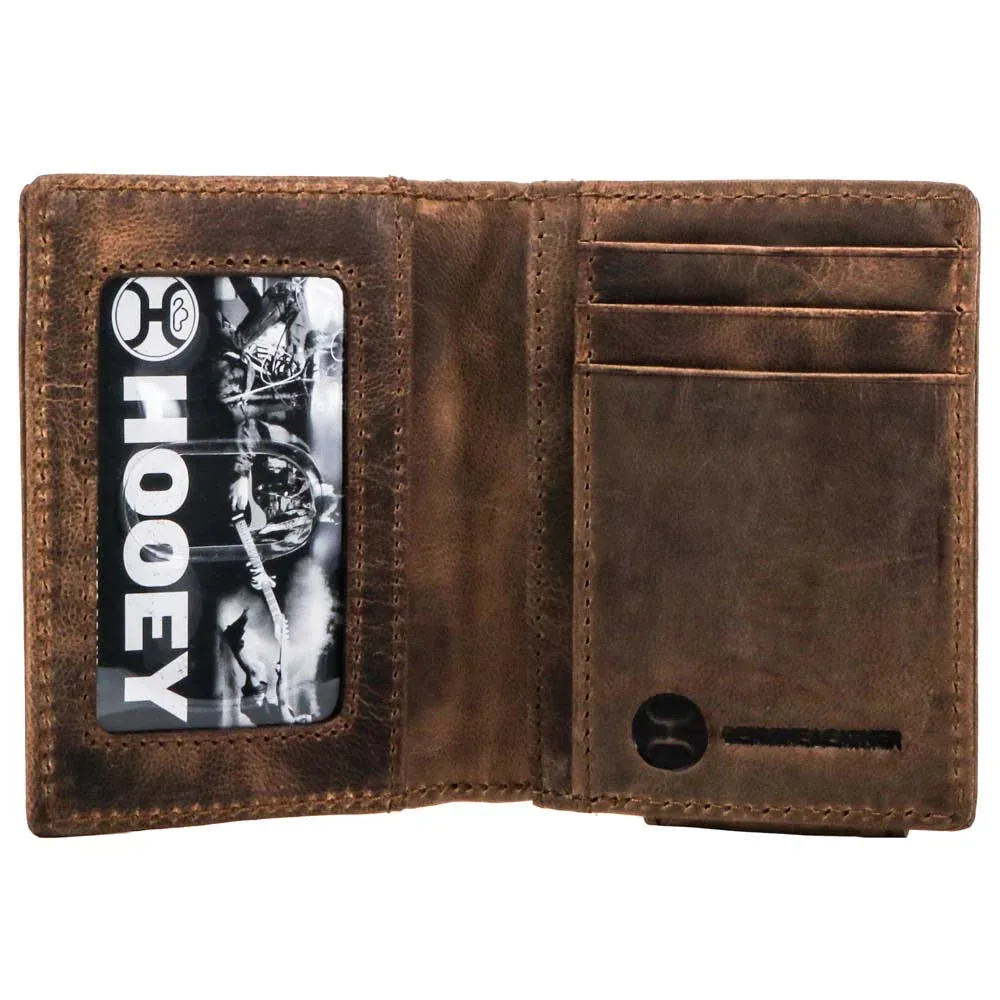 Hooey "Liberty Roper" Embossed Flag Leather Bifold Money Clip Wallet
