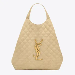 Icare Maxi Shopping Bag In Quilted Suede