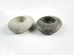Interior Decor With Small Concrete Candle Holder, Rustic Style Candle Holder. Hand Made. FREE SHIPPING!