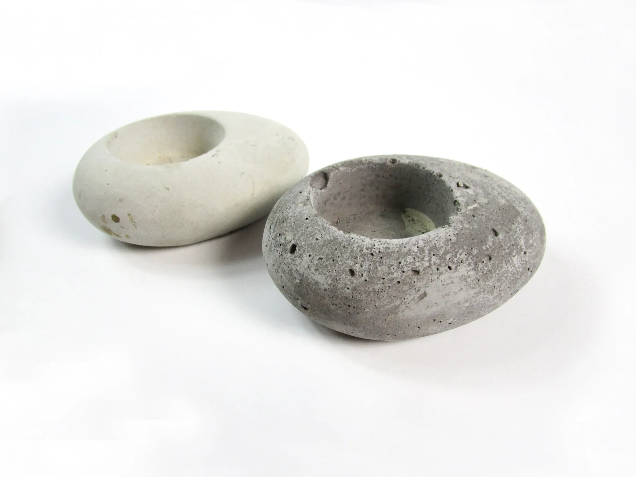 Interior Decor With Small Concrete Candle Holder, Rustic Style Candle Holder. Hand Made. FREE SHIPPING!