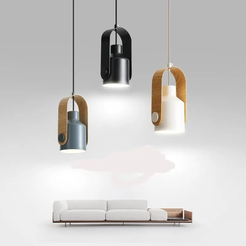 Japanese Style Log Art Bedside Chandelier Minimalist Design Lamp