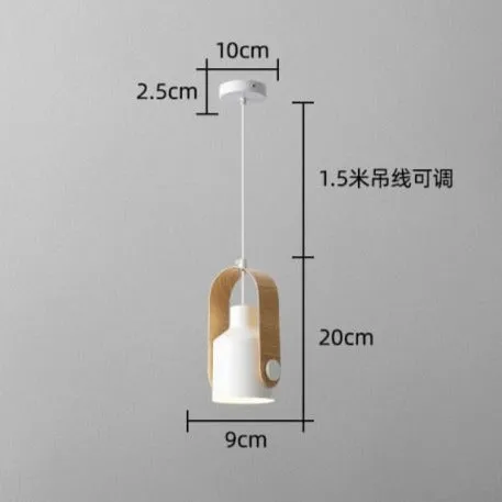 Japanese Style Log Art Bedside Chandelier Minimalist Design Lamp