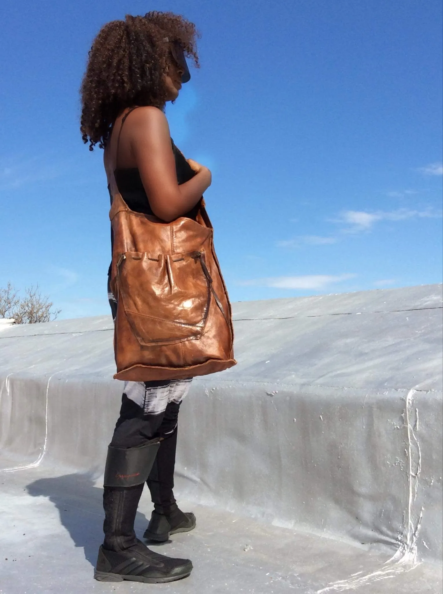 Lavazzon Leather Travel  Shoulder Tote Bag