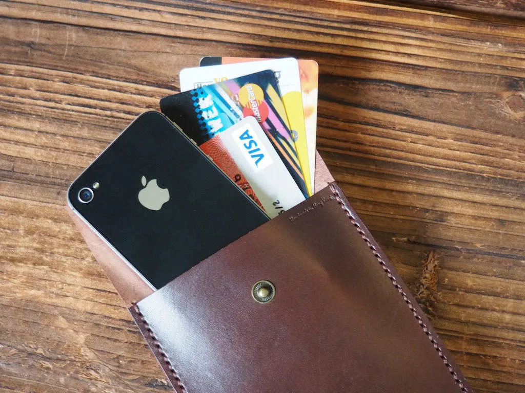 Leather Accessory Pouch #Brown