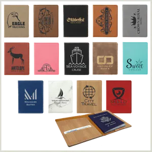 Leatherette Passport Holder (Various Colors)