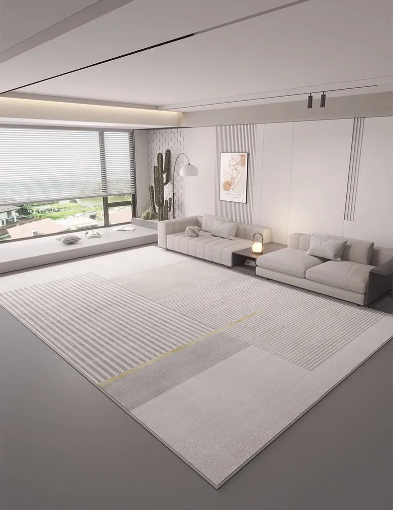 Living Room Contemporary Modern Rugs, Grey Abstract Geometric Modern Rugs, Bedroom Modern Rugs, Modern Rugs for Dining Room