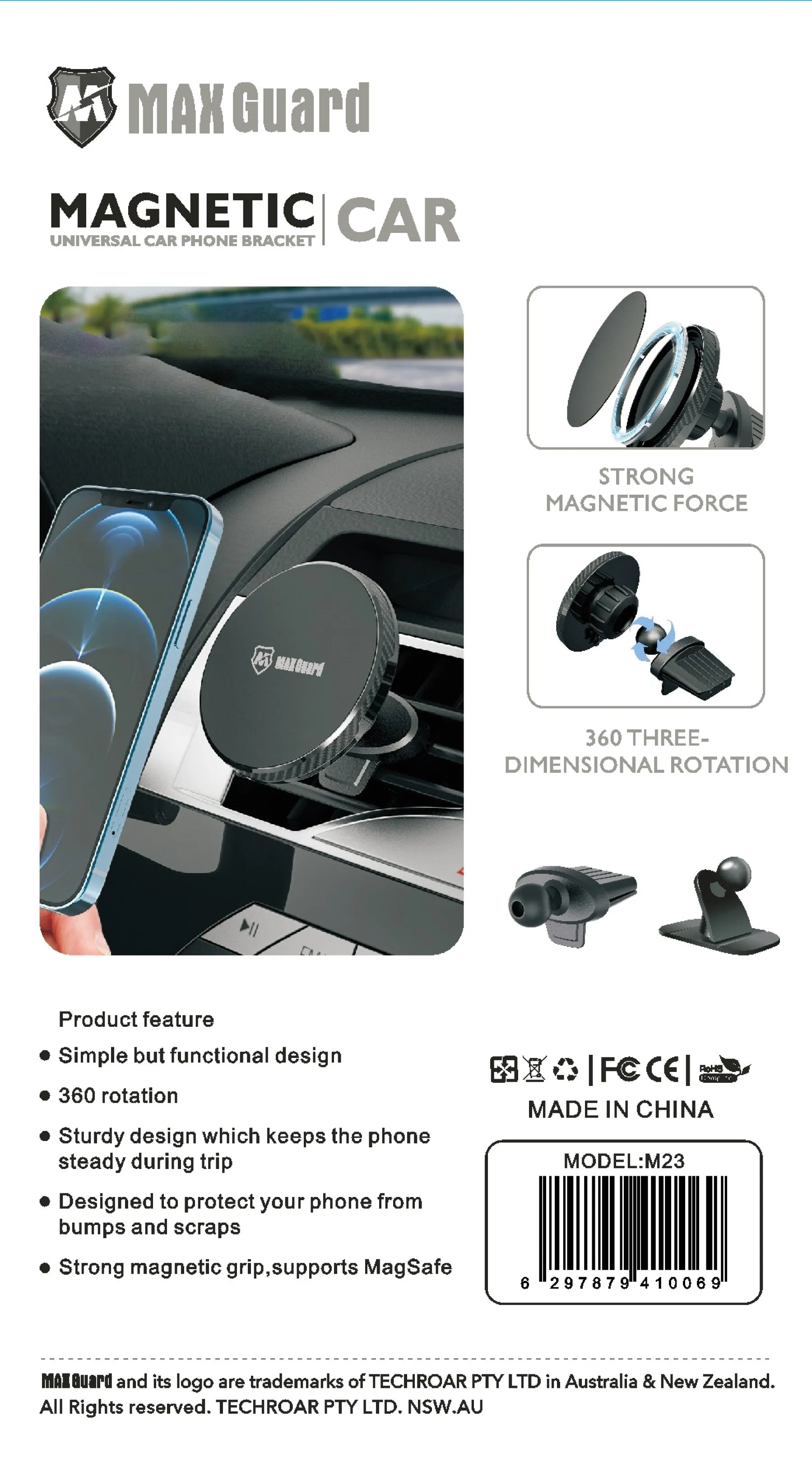 MaxGuard M23 MagSafe Car Holder
