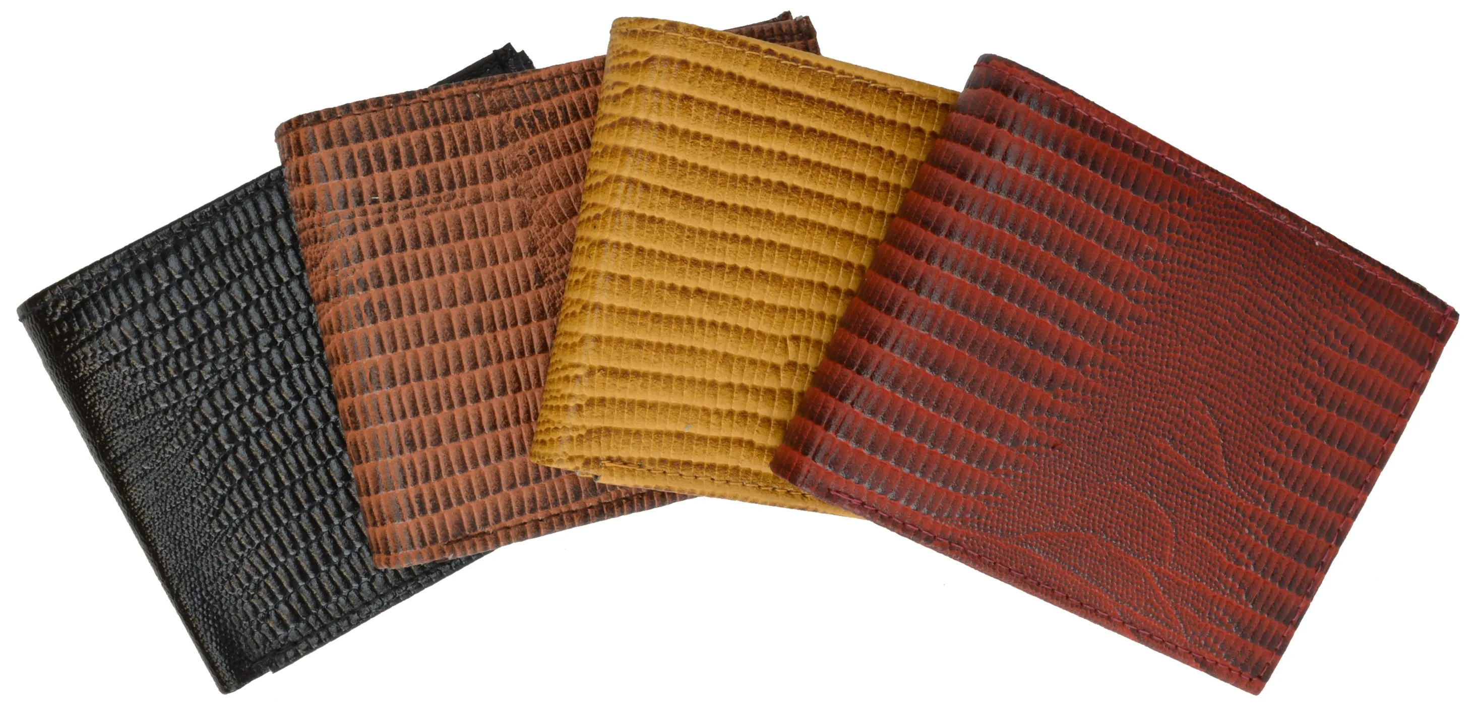 Mens Leather Wallets Ostrich Snakeskin Alligator Print Trifold Bifold to Choose