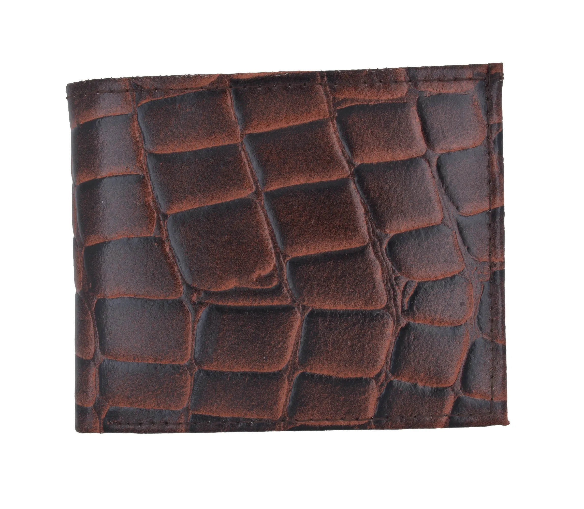 Mens Leather Wallets Ostrich Snakeskin Alligator Print Trifold Bifold to Choose