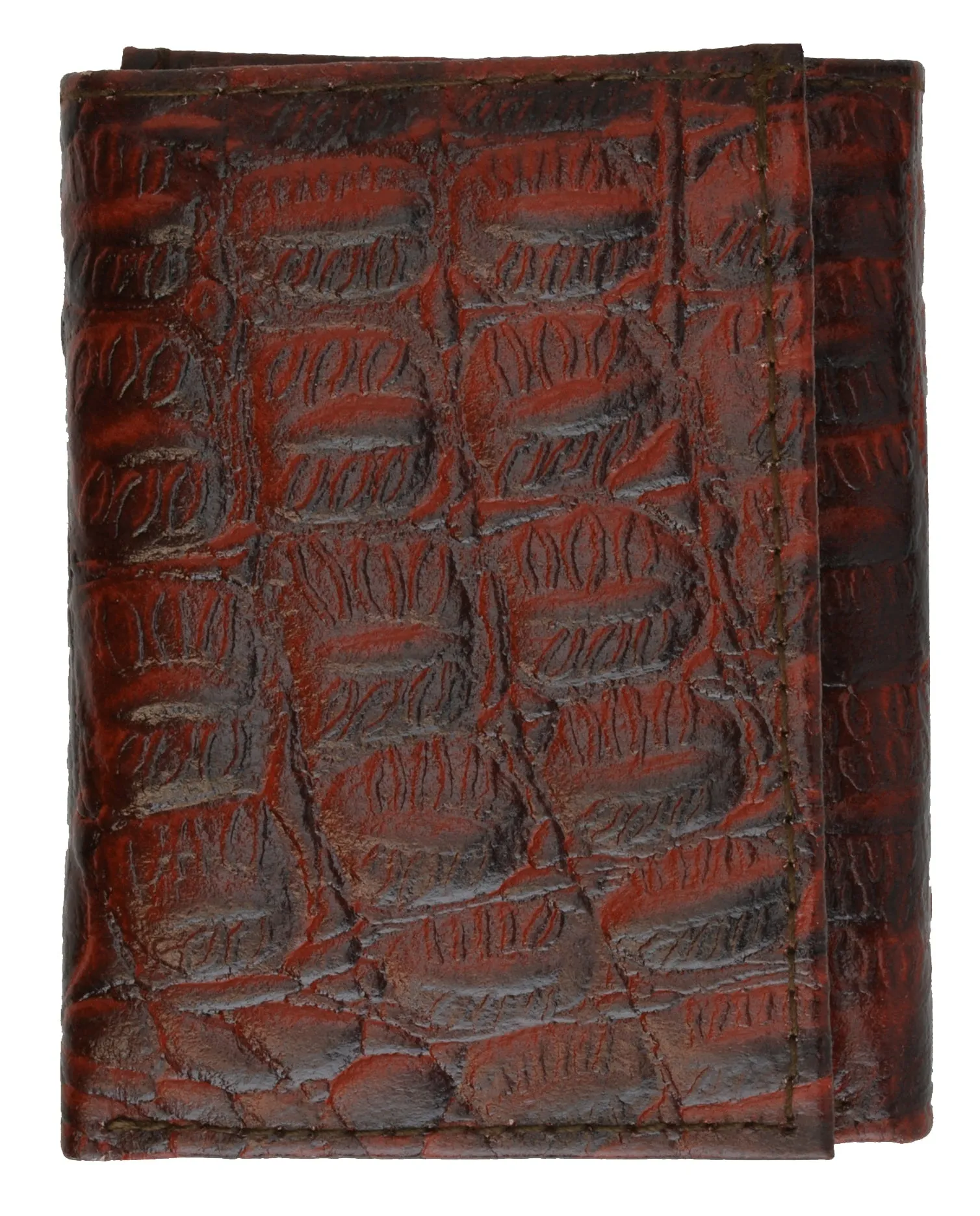 Mens Leather Wallets Ostrich Snakeskin Alligator Print Trifold Bifold to Choose