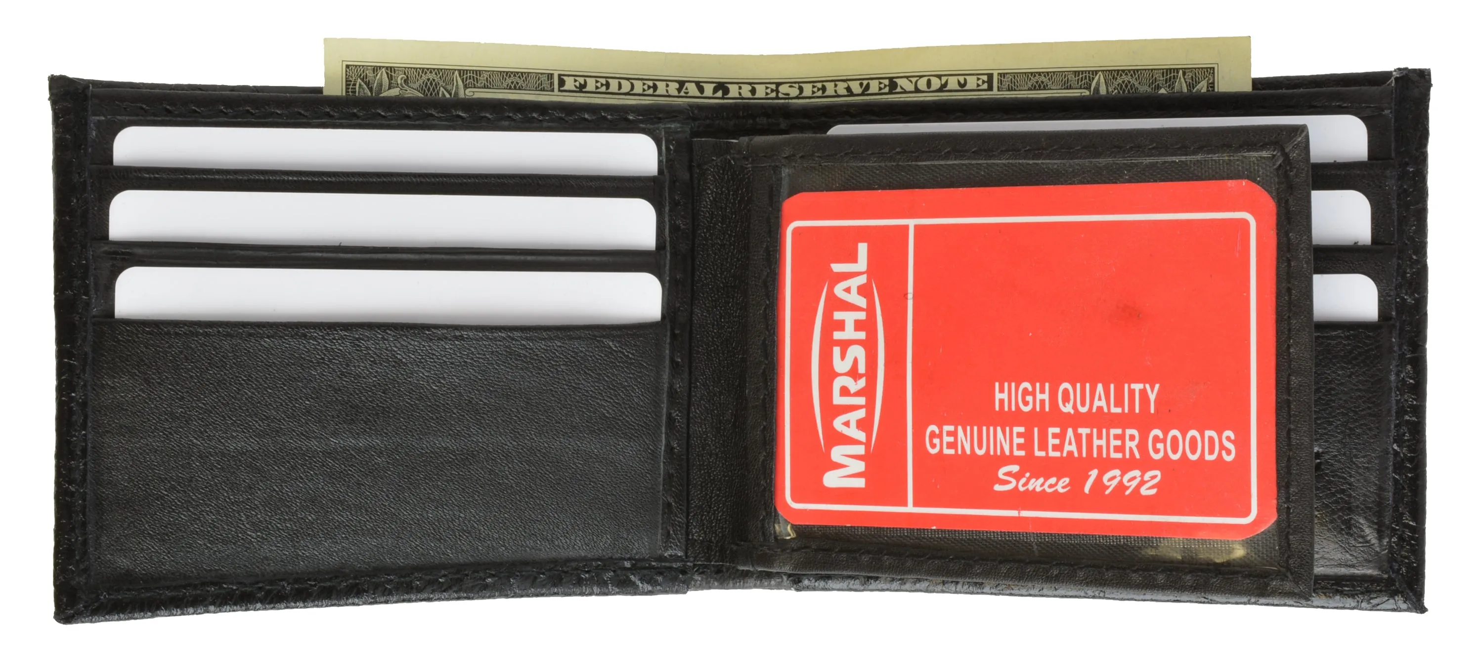 Mens Leather Wallets Ostrich Snakeskin Alligator Print Trifold Bifold to Choose