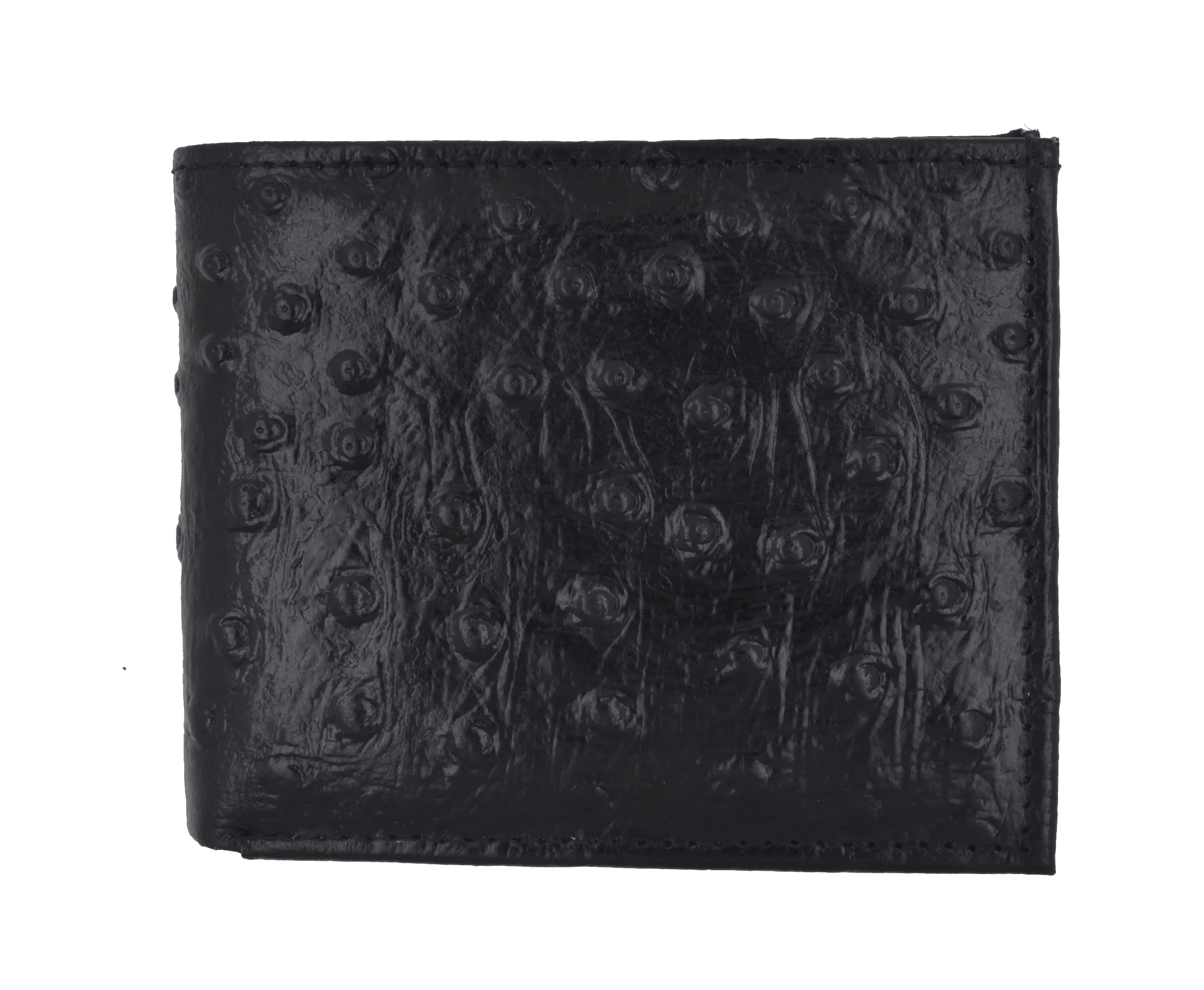 Mens Leather Wallets Ostrich Snakeskin Alligator Print Trifold Bifold to Choose
