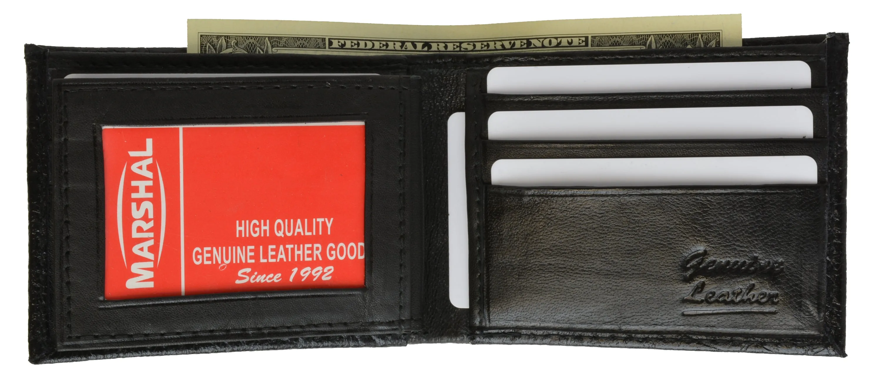 Mens Leather Wallets Ostrich Snakeskin Alligator Print Trifold Bifold to Choose