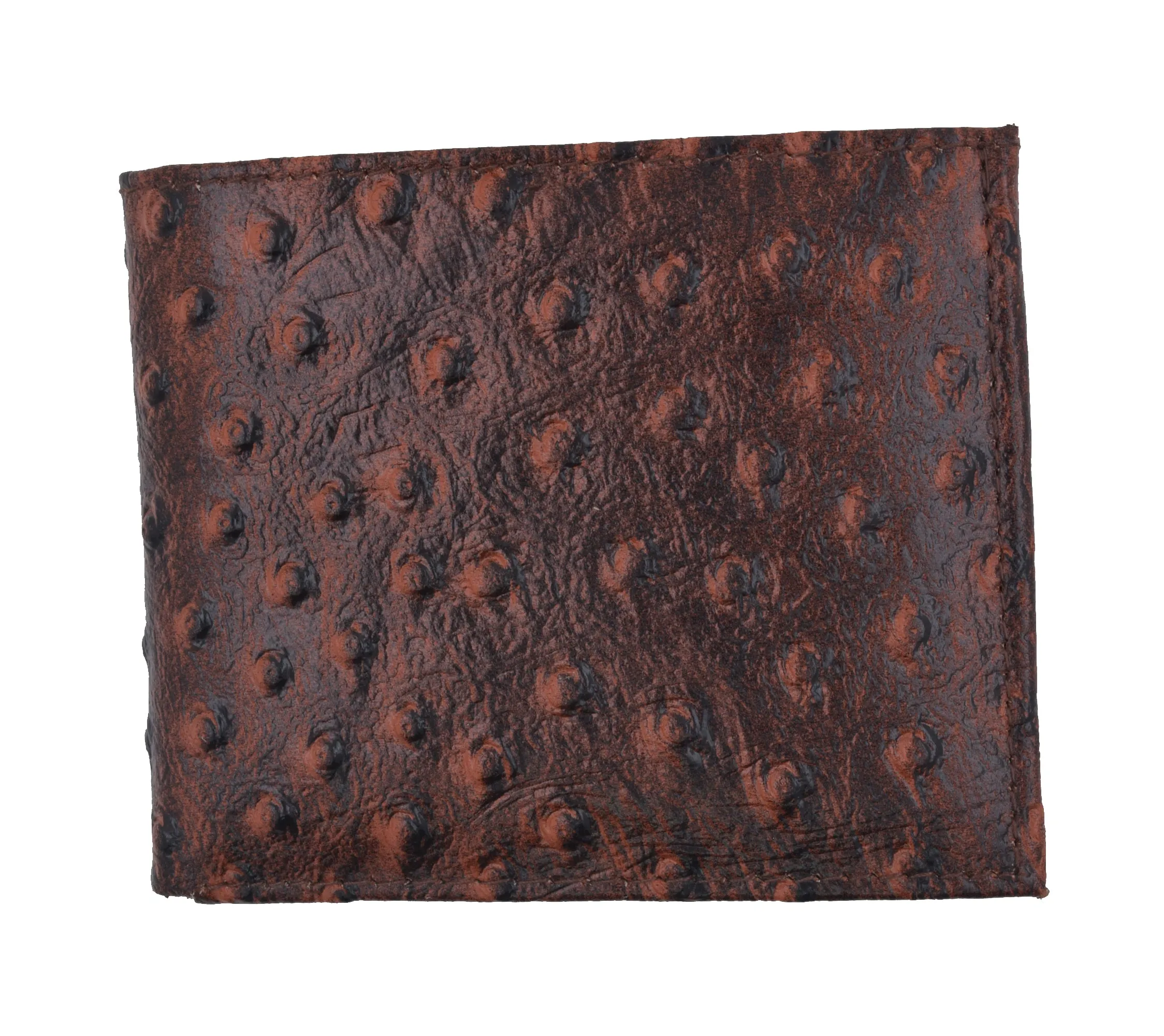 Mens Leather Wallets Ostrich Snakeskin Alligator Print Trifold Bifold to Choose
