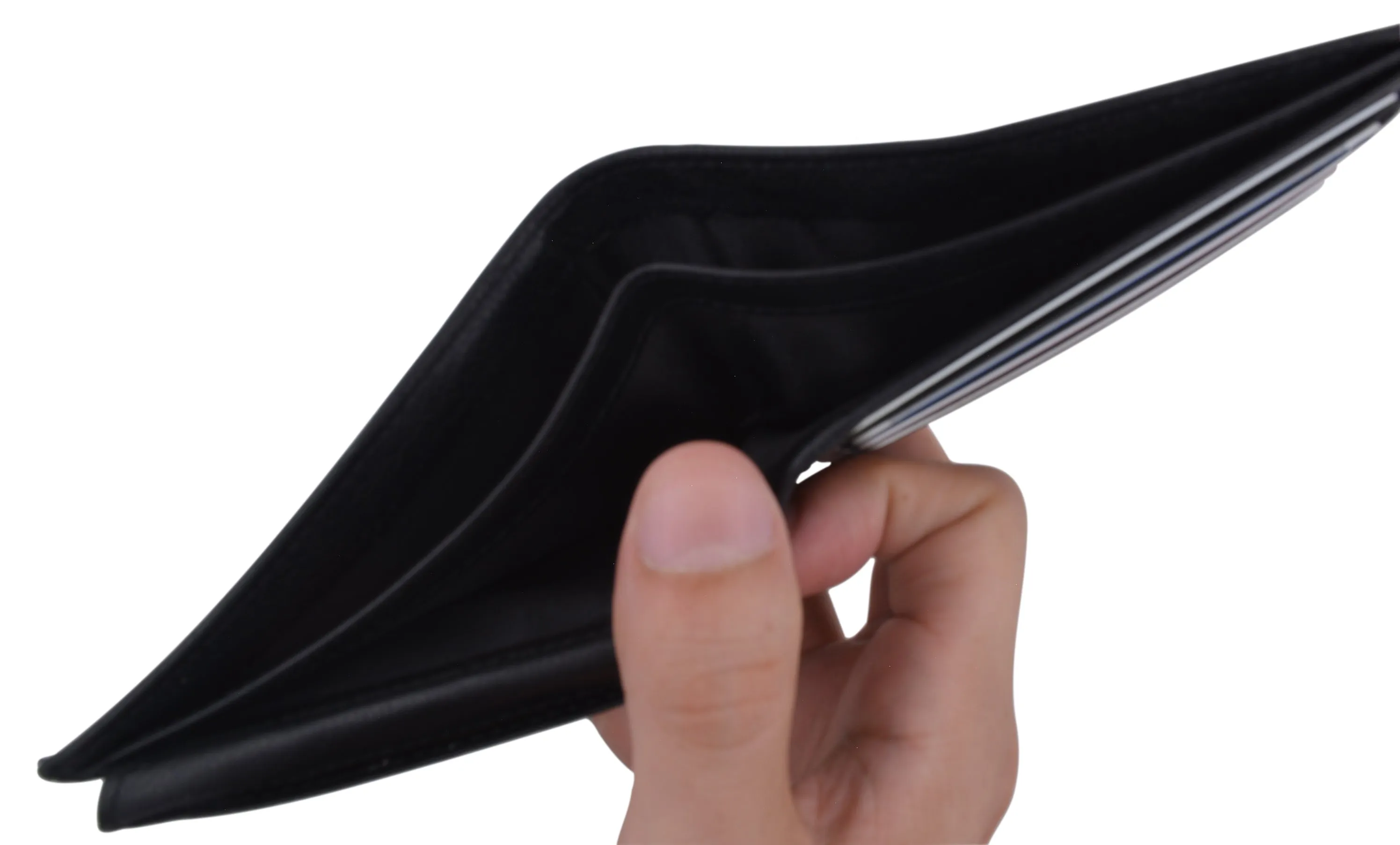 Men's Slim Bifold RFID Security Blocking Premium Leather Credit Card ID Wallet