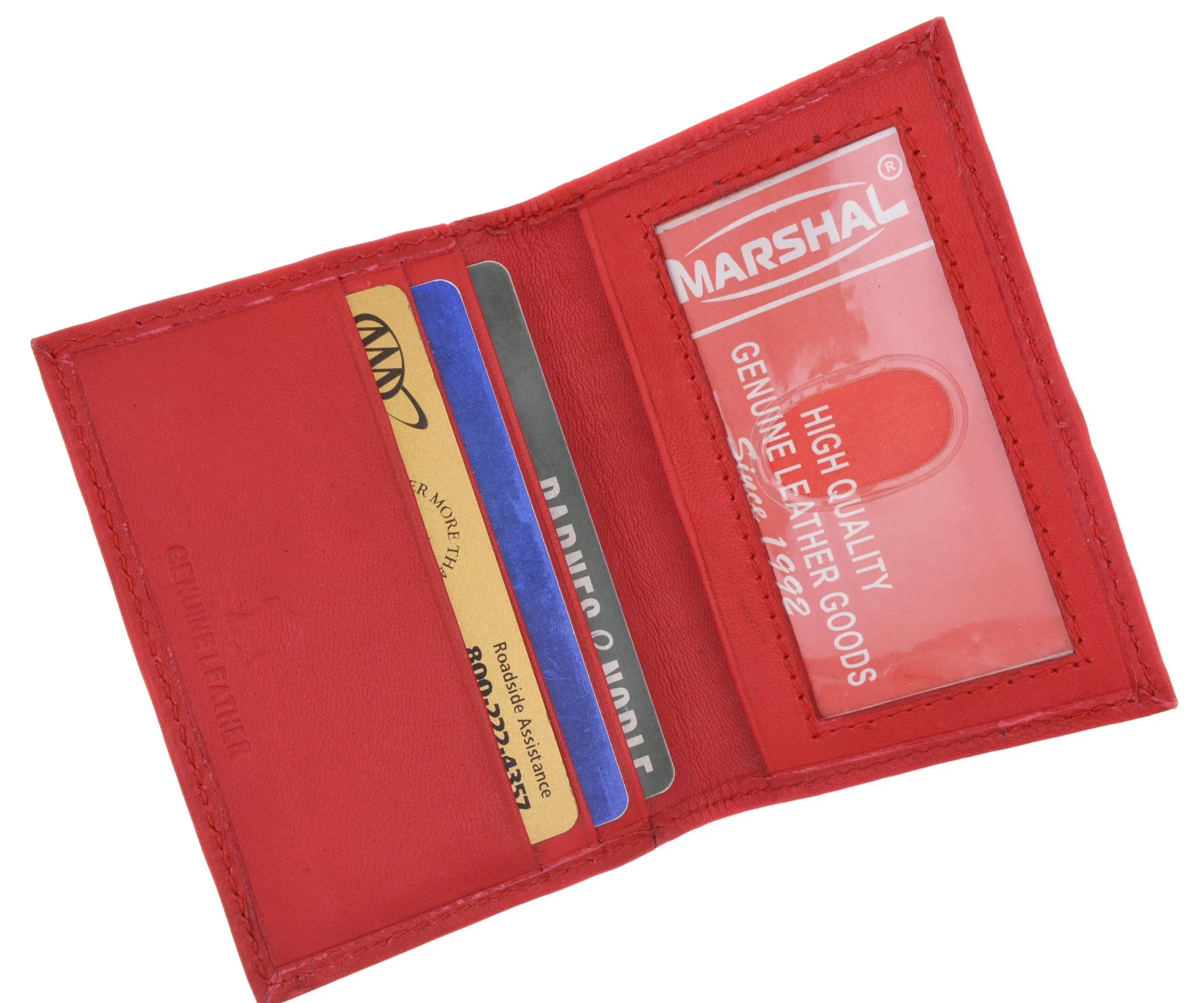 Mens Wallet Bifold Genuine Leather Slim Small Credit Card ID Holder with Front ID Licence Window