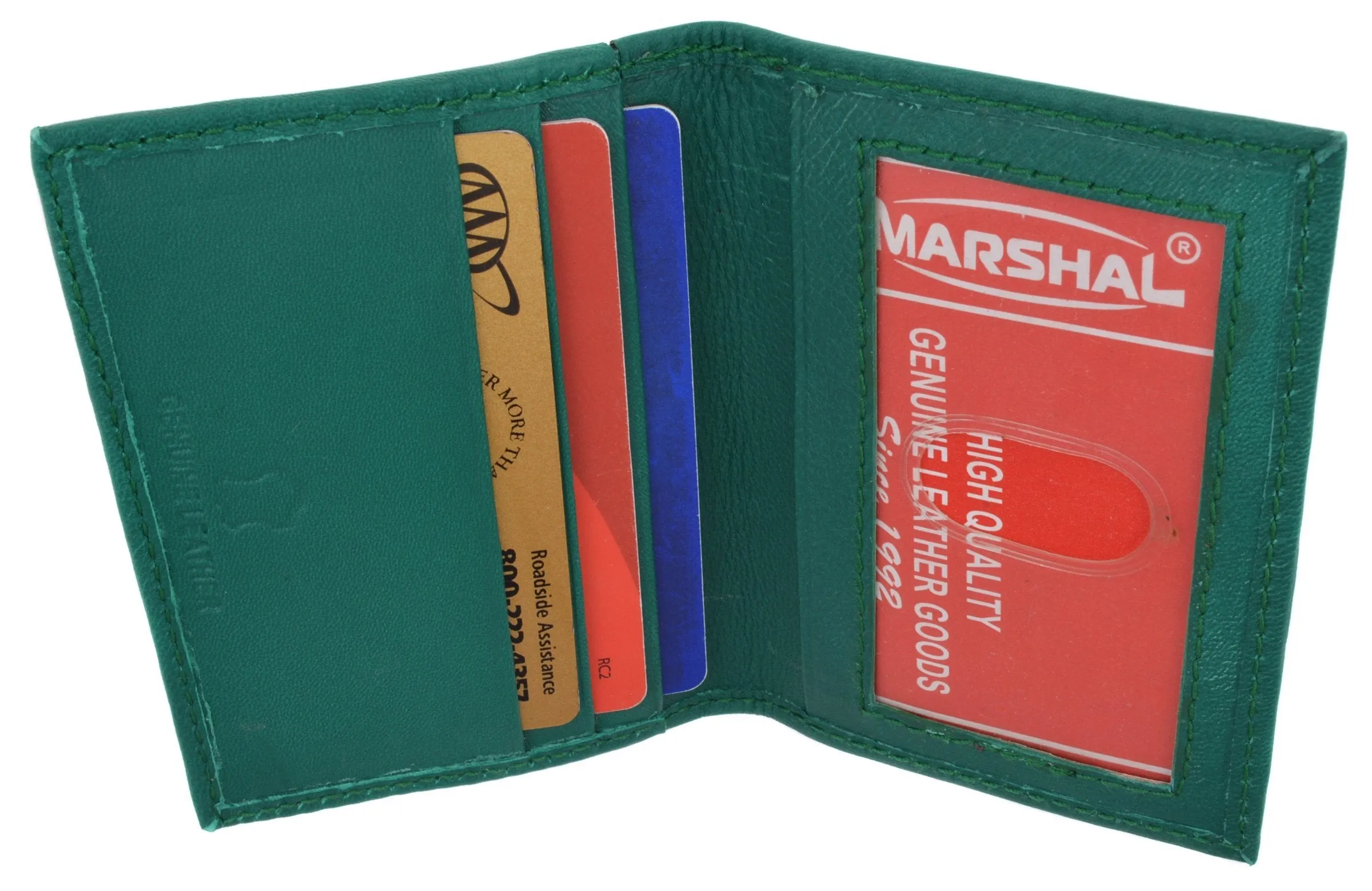 Mens Wallet Bifold Genuine Leather Slim Small Credit Card ID Holder with Front ID Licence Window