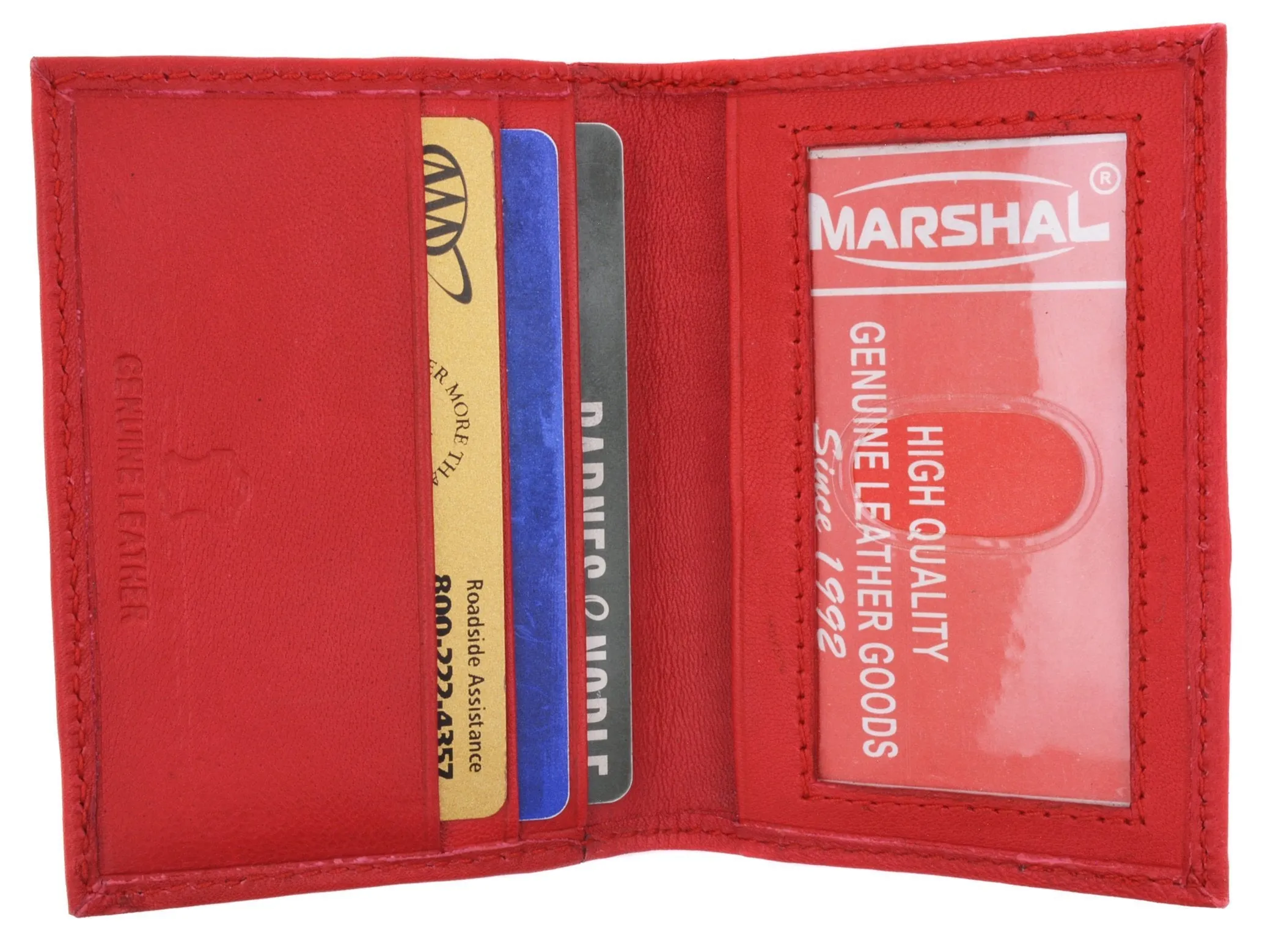 Mens Wallet Bifold Genuine Leather Slim Small Credit Card ID Holder with Front ID Licence Window