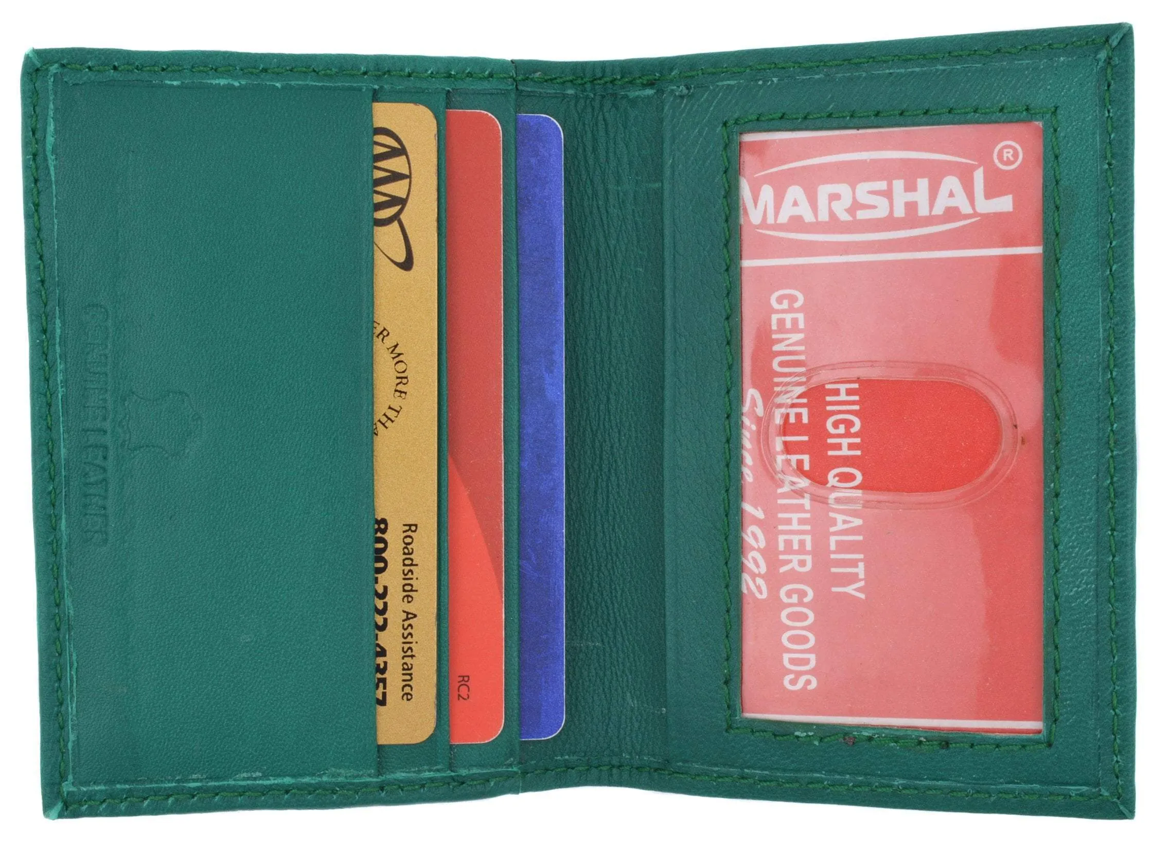 Mens Wallet Bifold Genuine Leather Slim Small Credit Card ID Holder with Front ID Licence Window