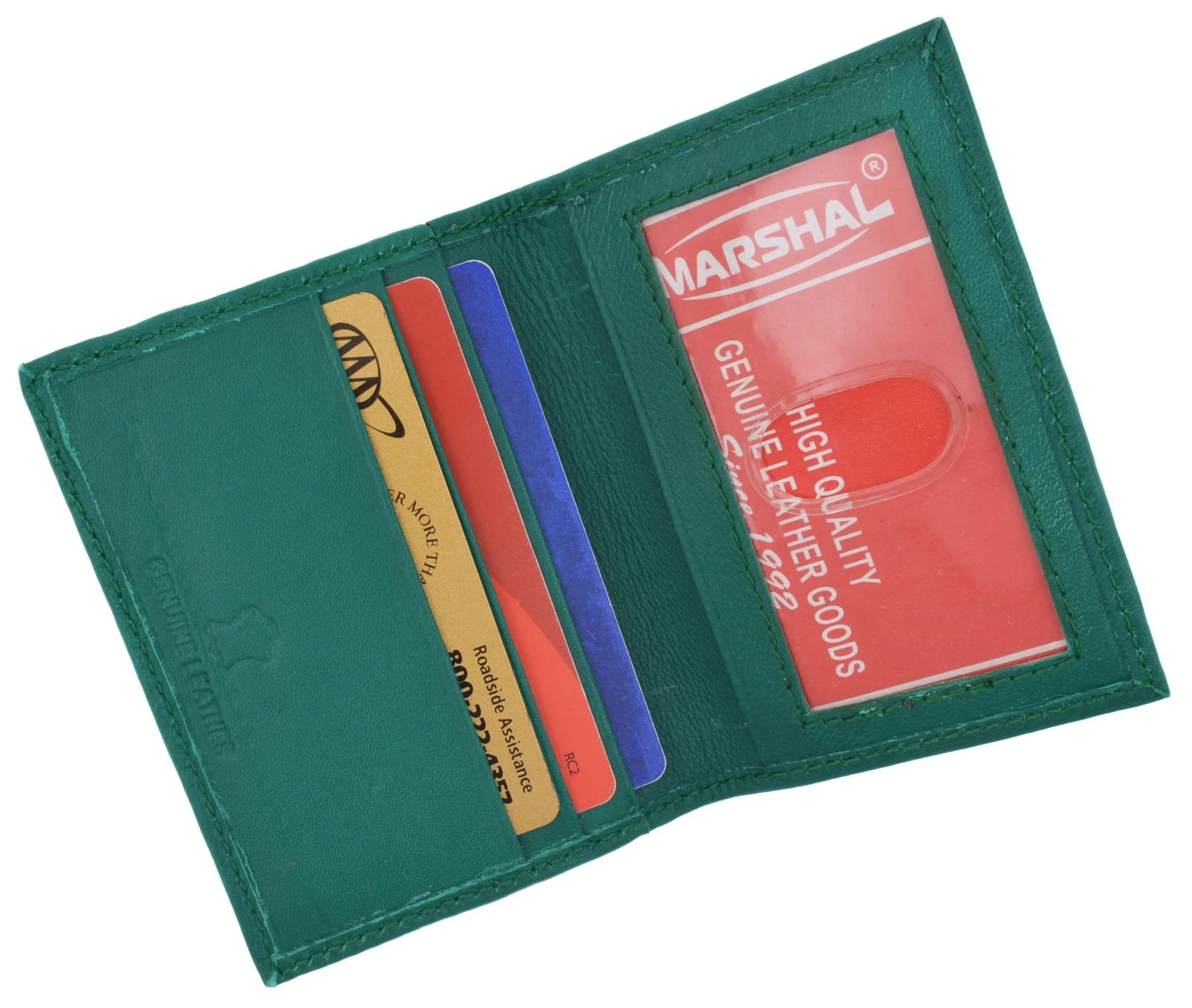 Mens Wallet Bifold Genuine Leather Slim Small Credit Card ID Holder with Front ID Licence Window