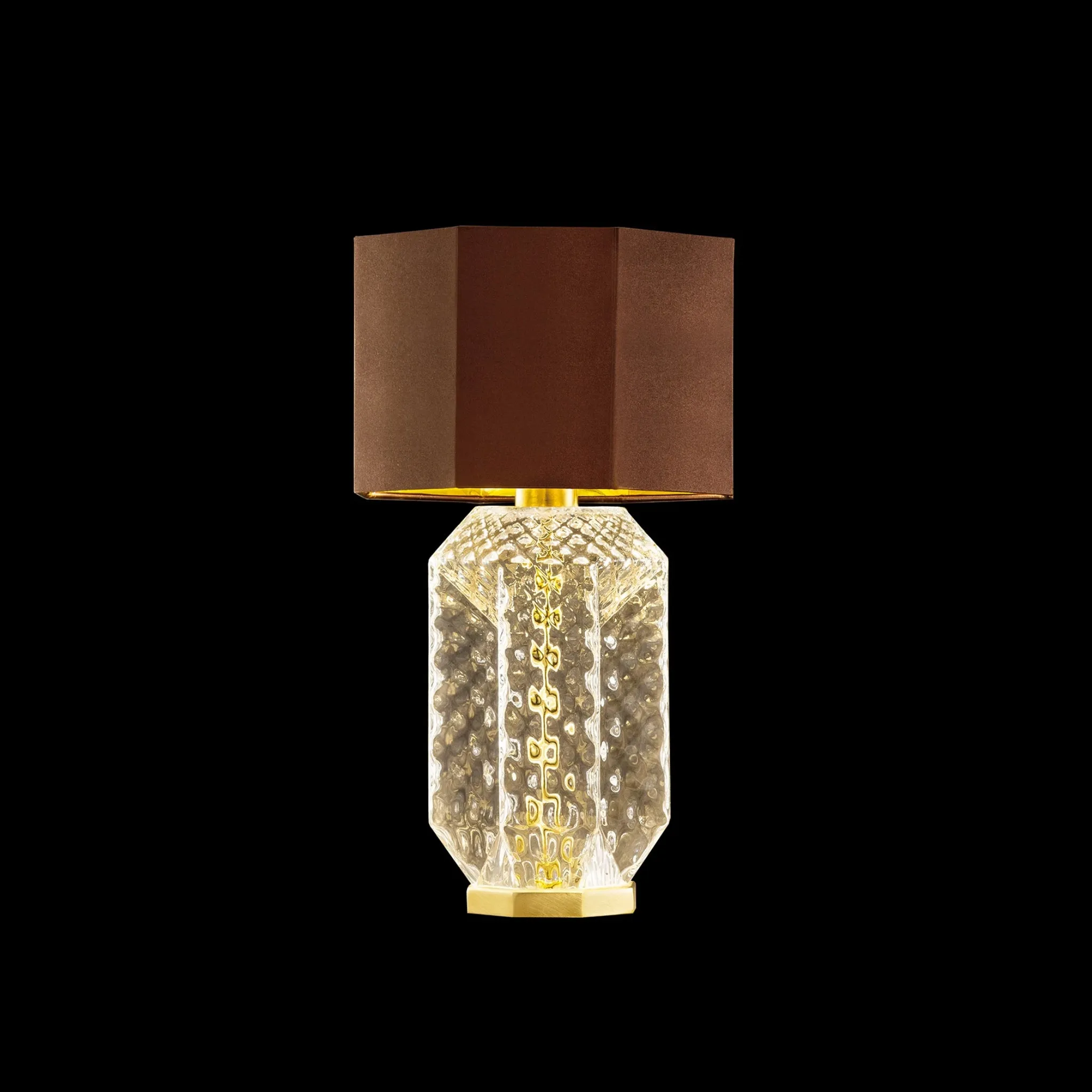 Modern Hand Blown Murano Glass Table Light In Two Colours With Lamp Shade