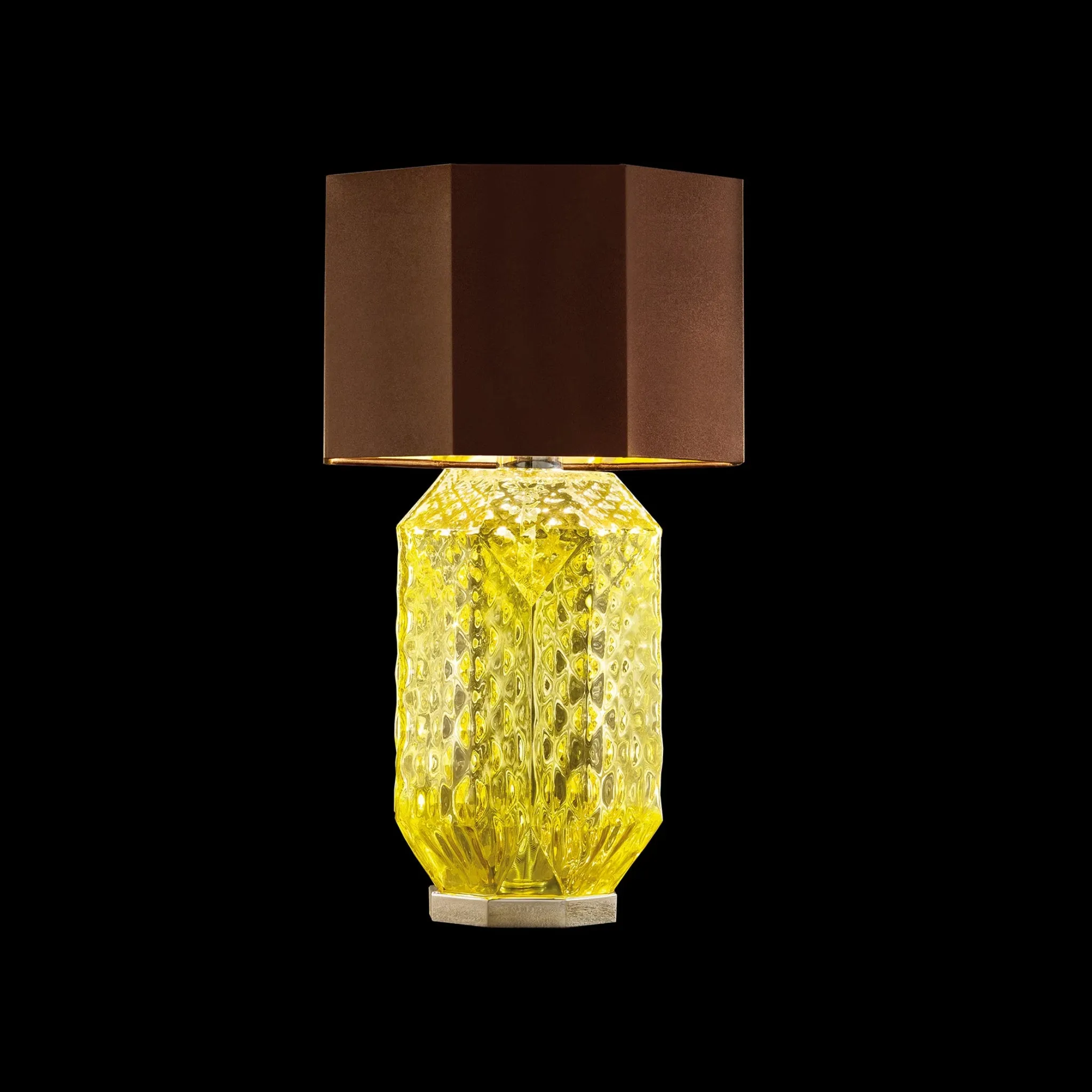 Modern Hand Blown Murano Glass Table Light In Two Colours With Lamp Shade