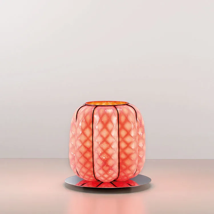 Modern Orange, Green, Or Blue Murano Glass Table Lamp