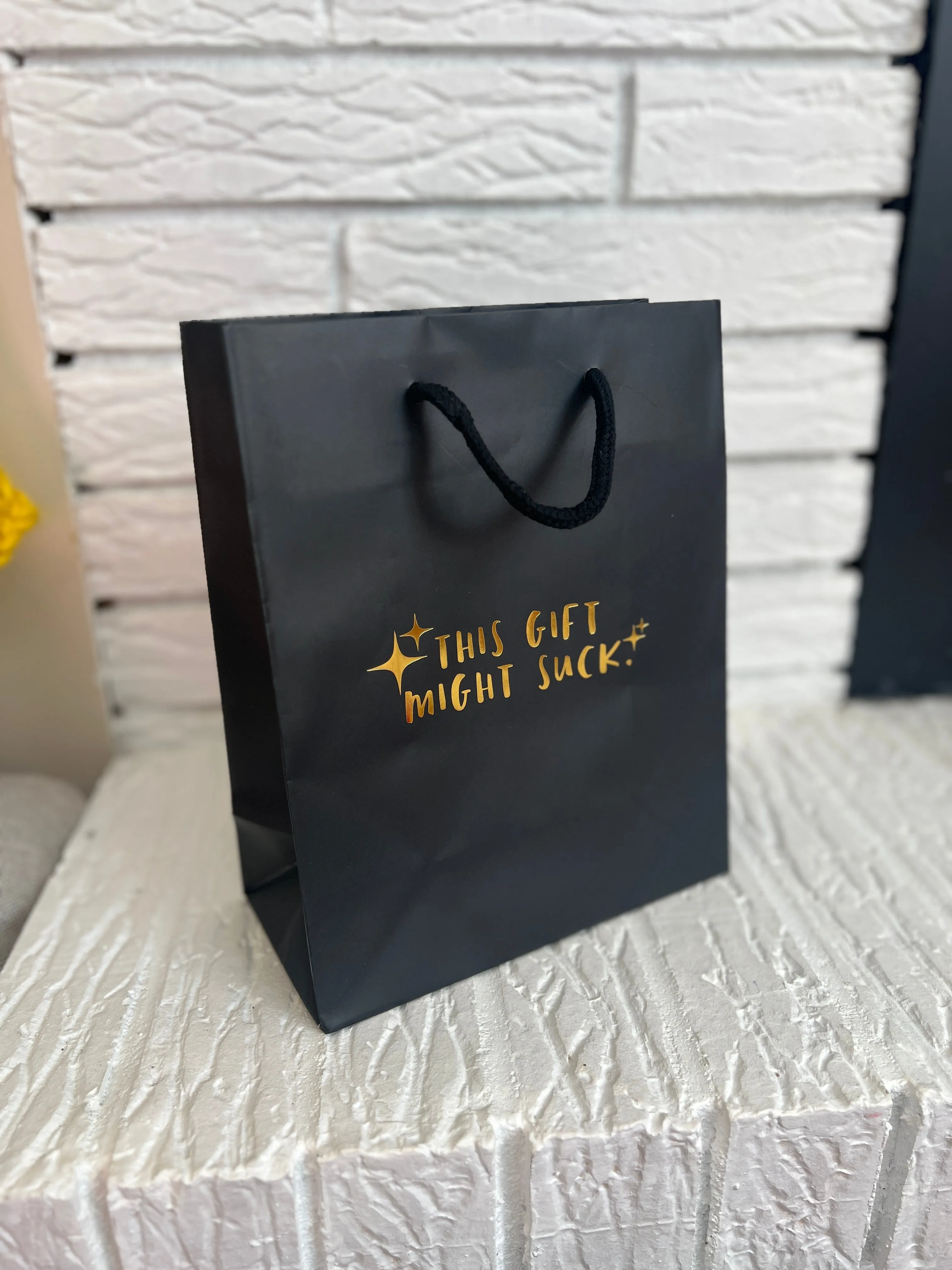 MuddyMouth Gift Bag This Gift Might Suck—black