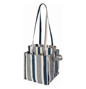 Navy Stripe Shopping Tote