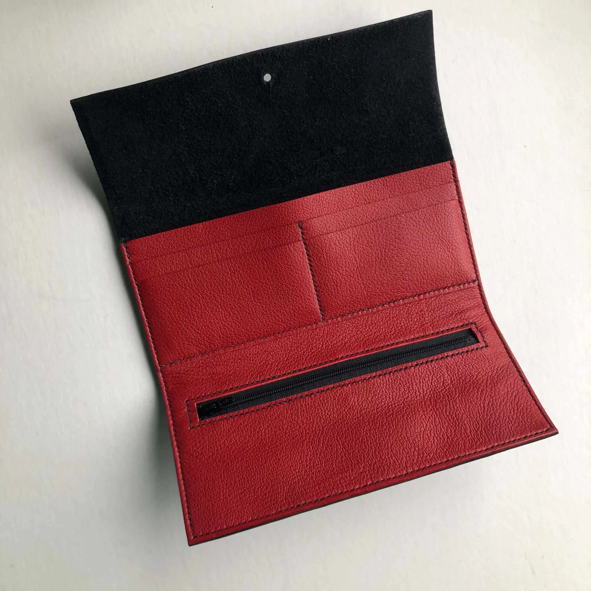 Nomad Maxi Leather Folding Wallet Purse in Black or Tan