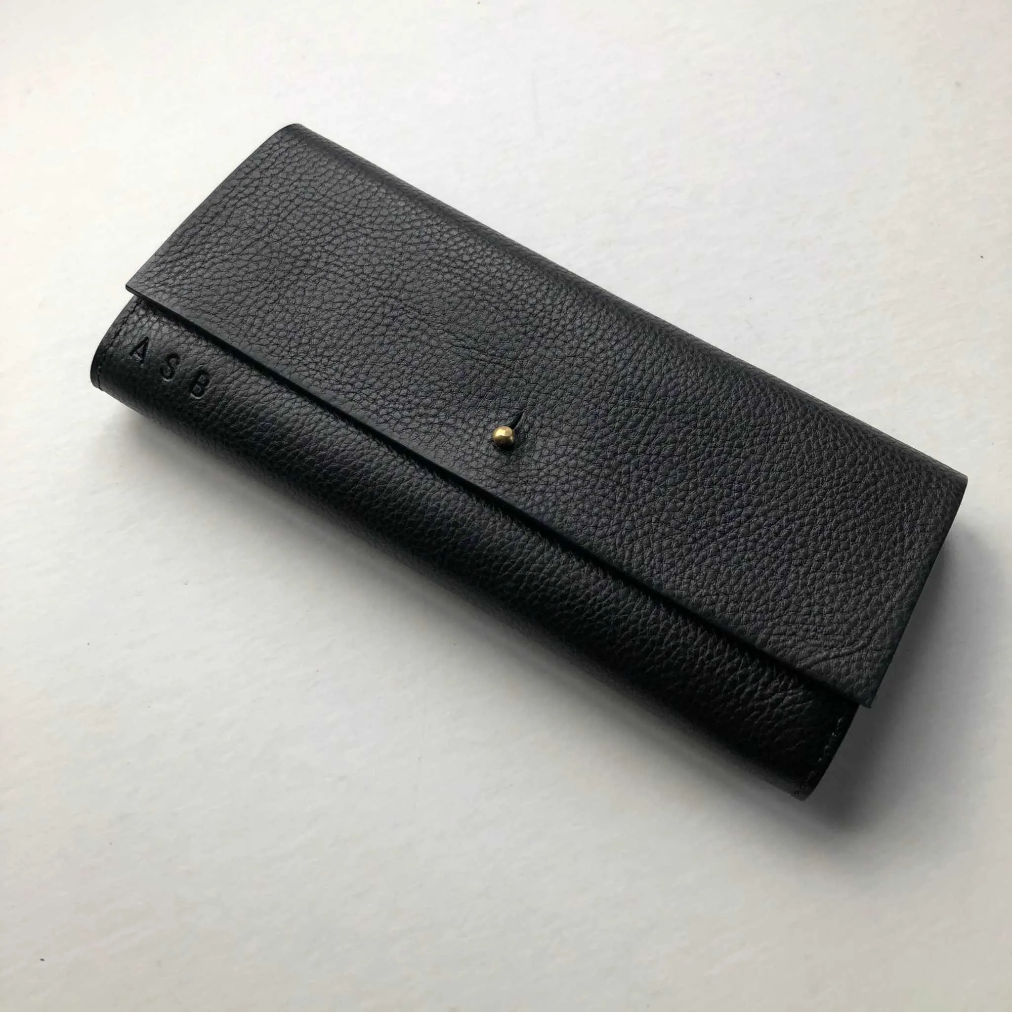 Nomad Maxi Leather Folding Wallet Purse in Black or Tan
