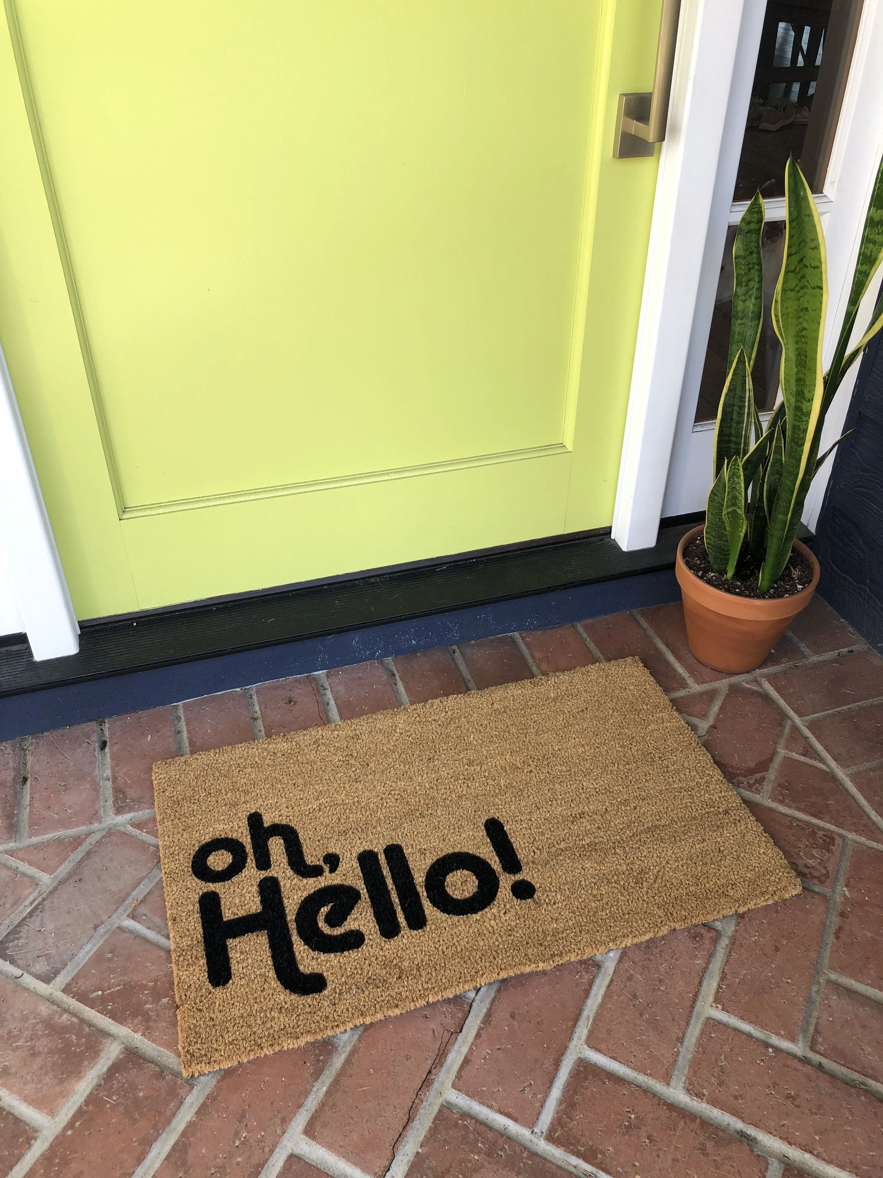 oh, hello Funny Outdoor Doormat