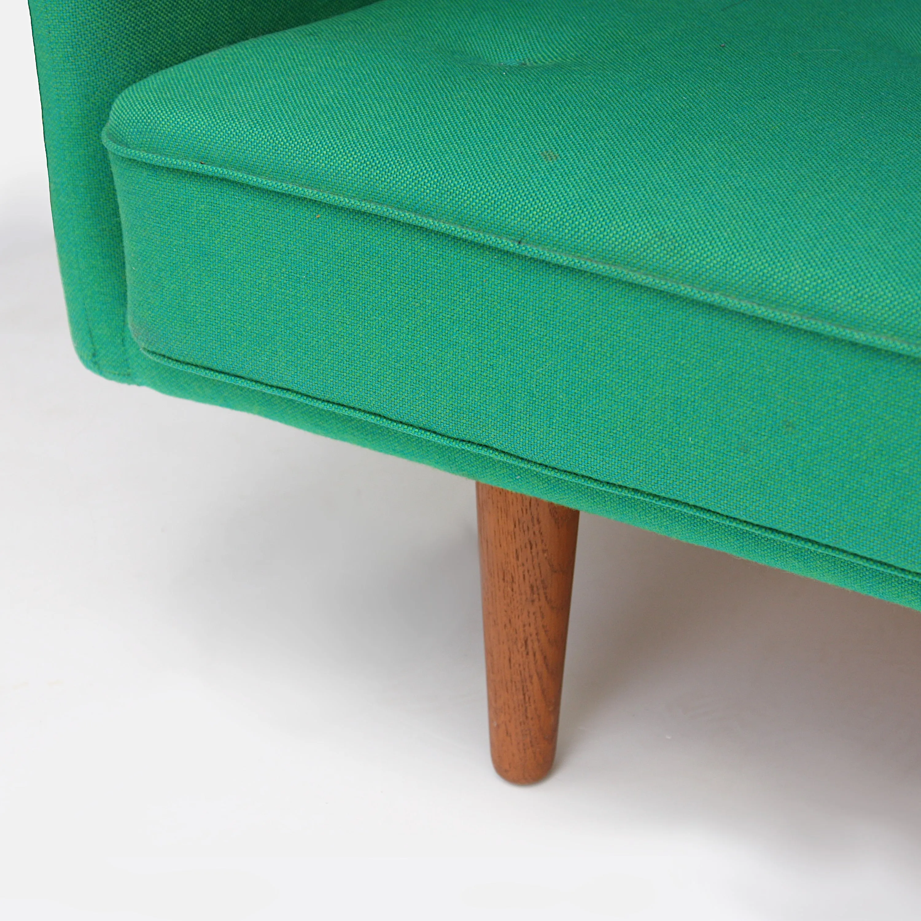 Original Vintage Danish Børge Mogensen Model 201 Sofa in Green Hallingdal Wool