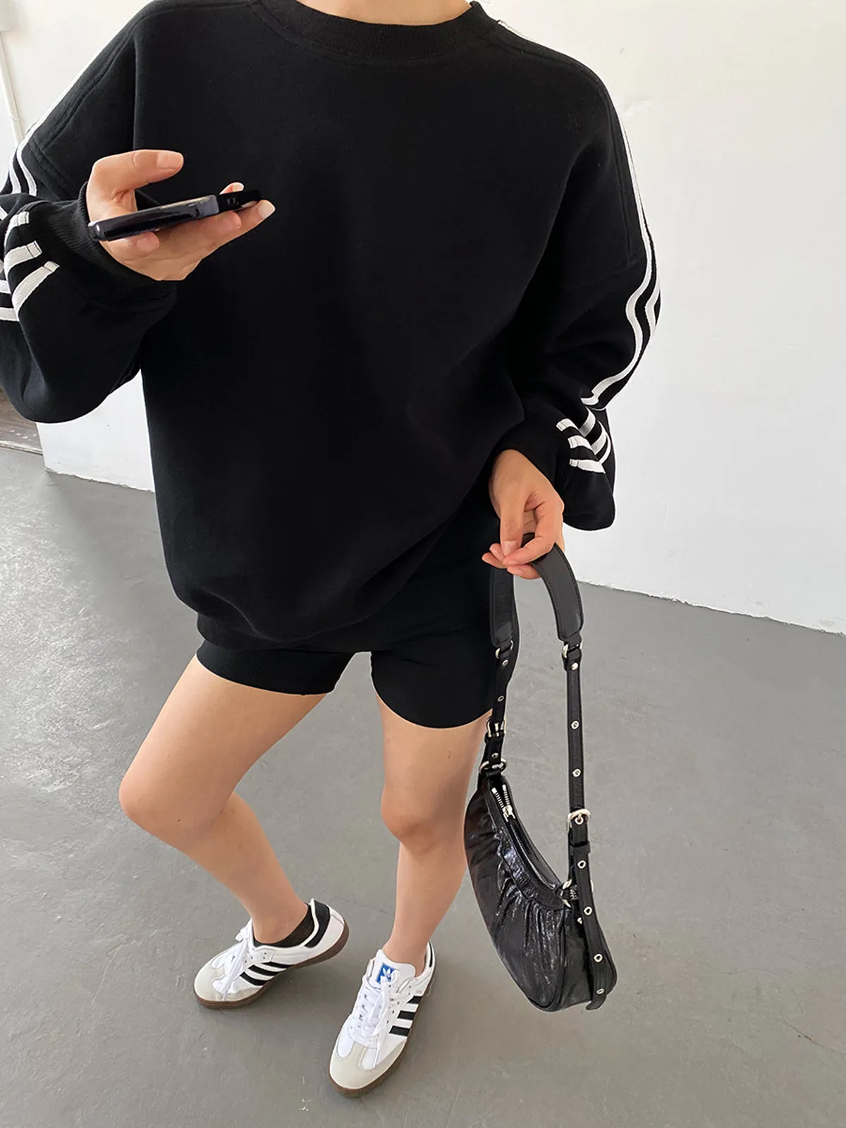 Oversized Charming Panel Sweatshirt
