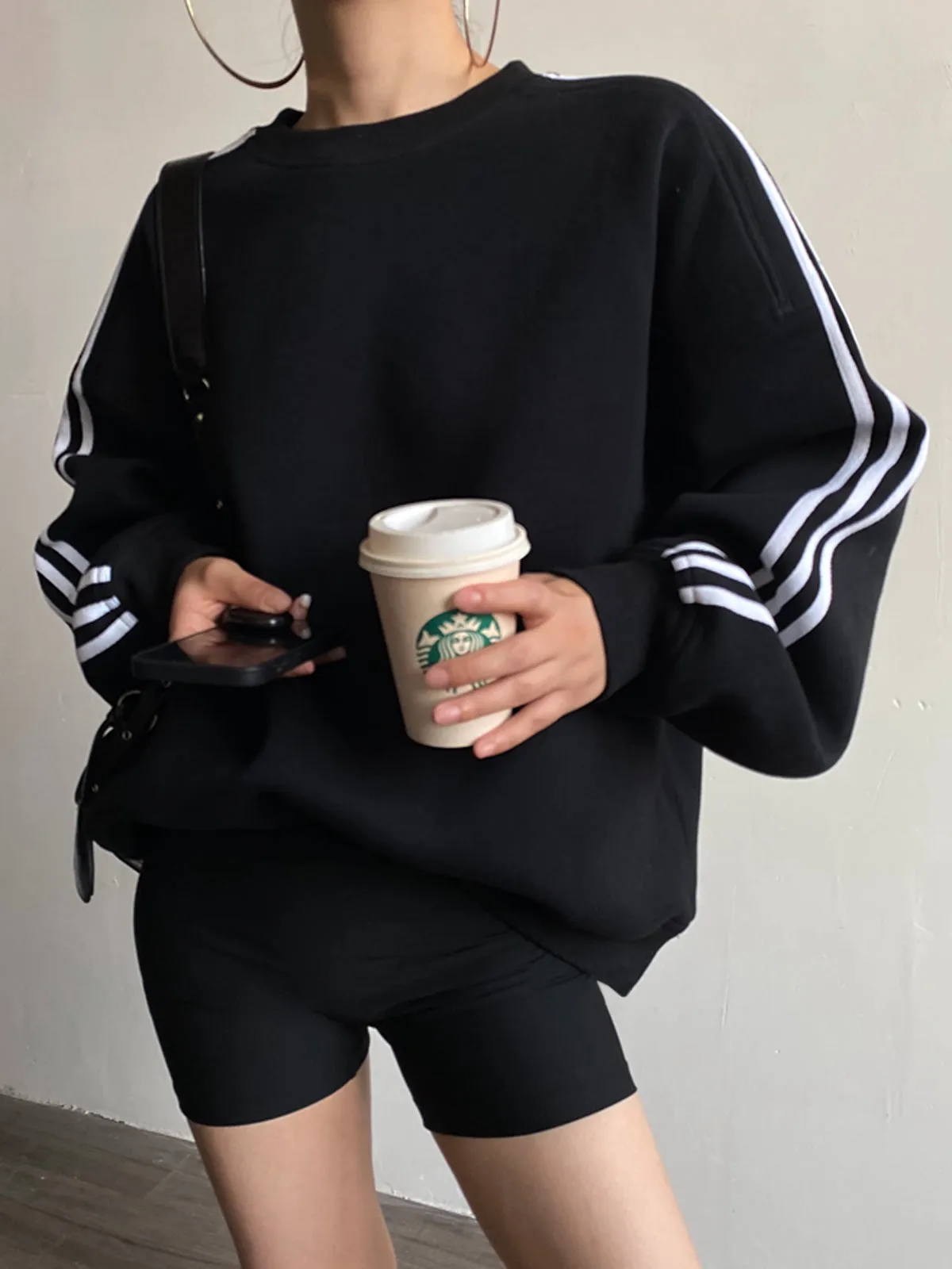 Oversized Charming Panel Sweatshirt