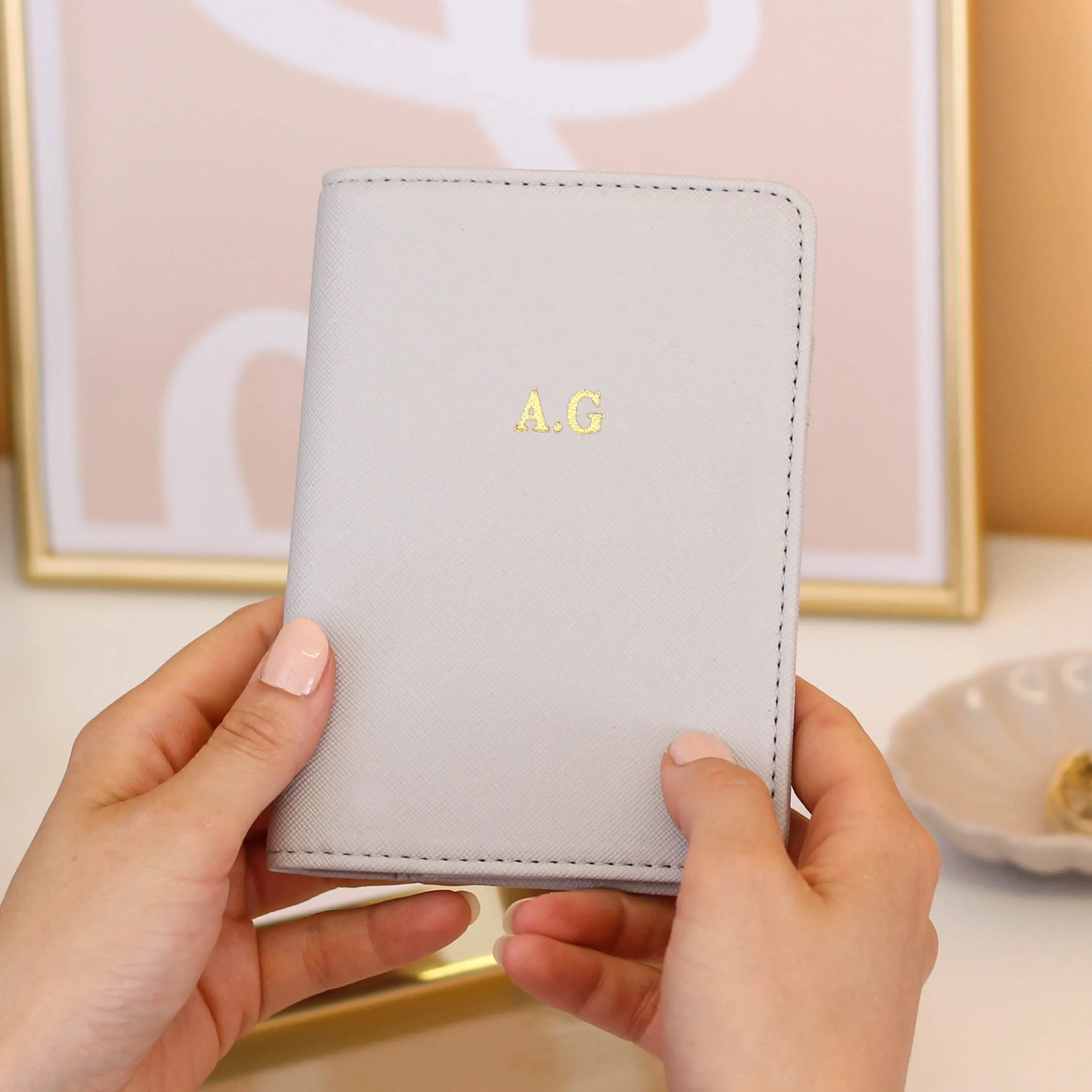 Personalised Foiled Luggage Tag And Passport Gift Set