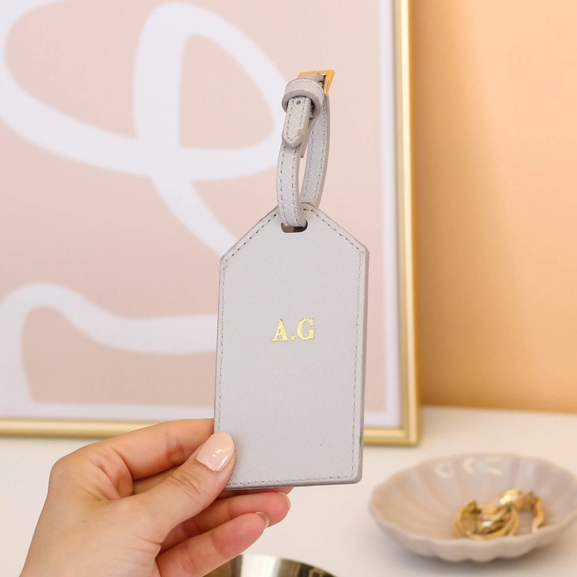 Personalised Foiled Luggage Tag And Passport Gift Set