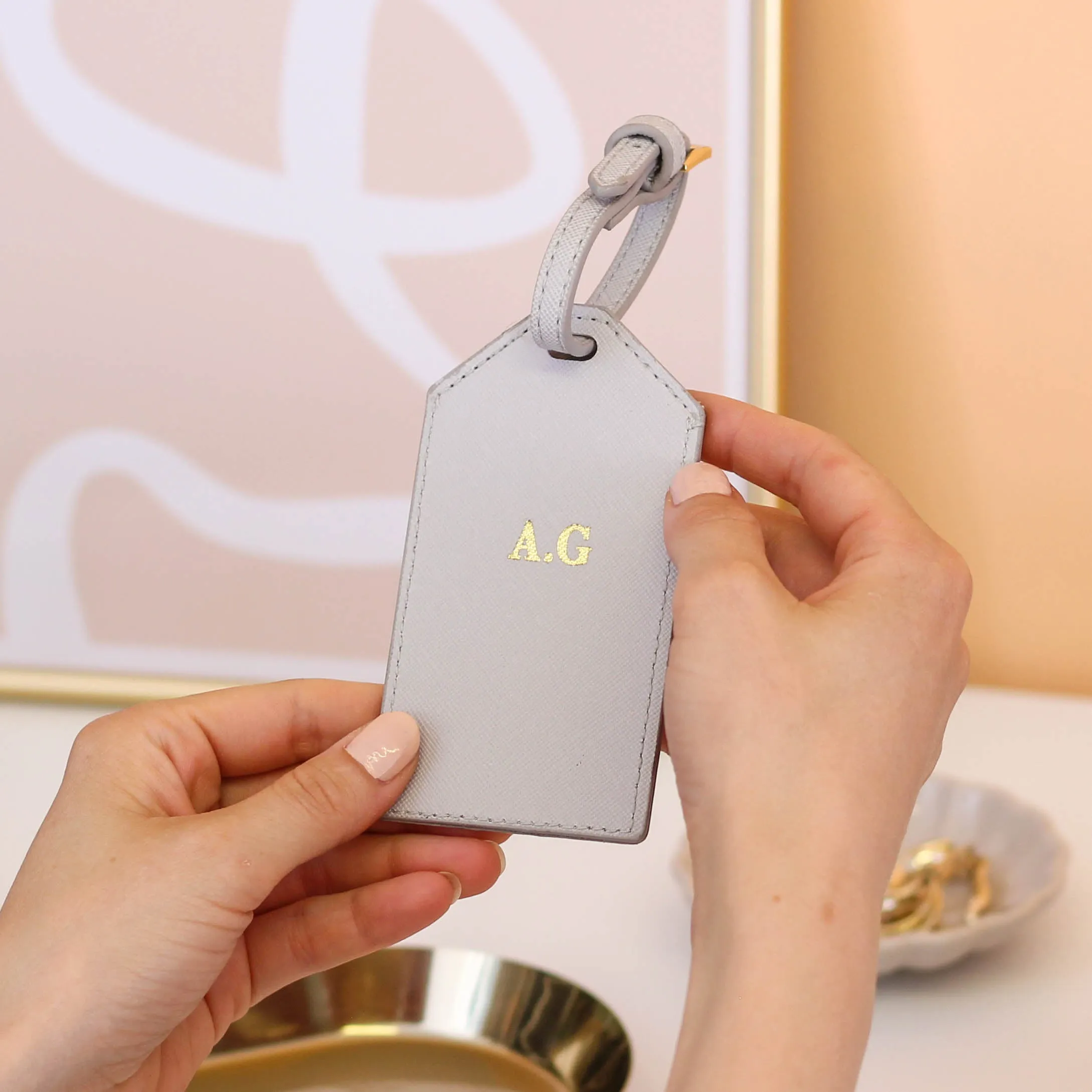 Personalised Foiled Luggage Tag And Passport Gift Set