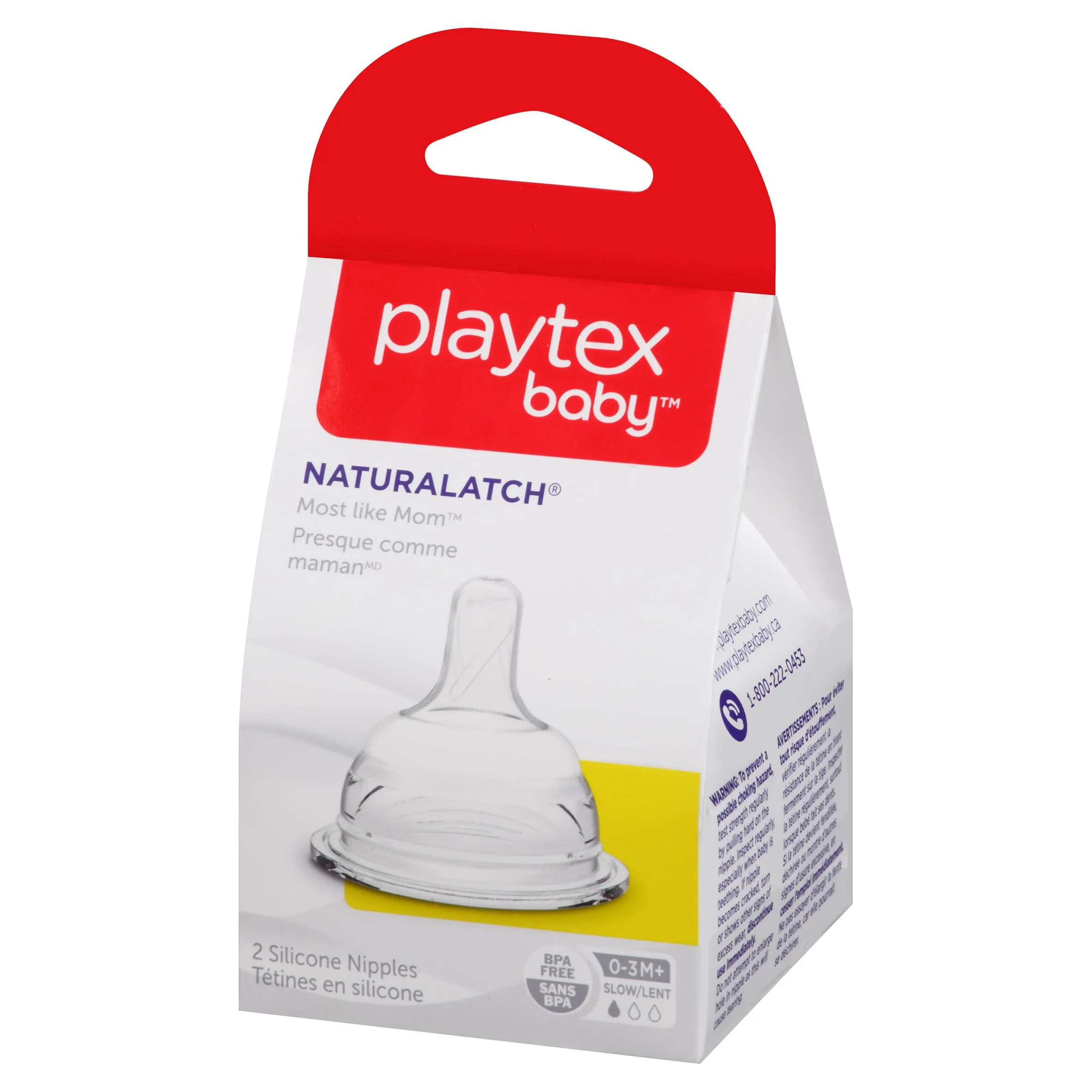 Playtex Baby Naturalatch Nipple 2pk-slow