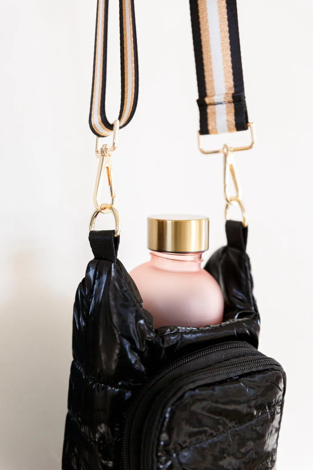 Puffer Tumbler Tote in Black