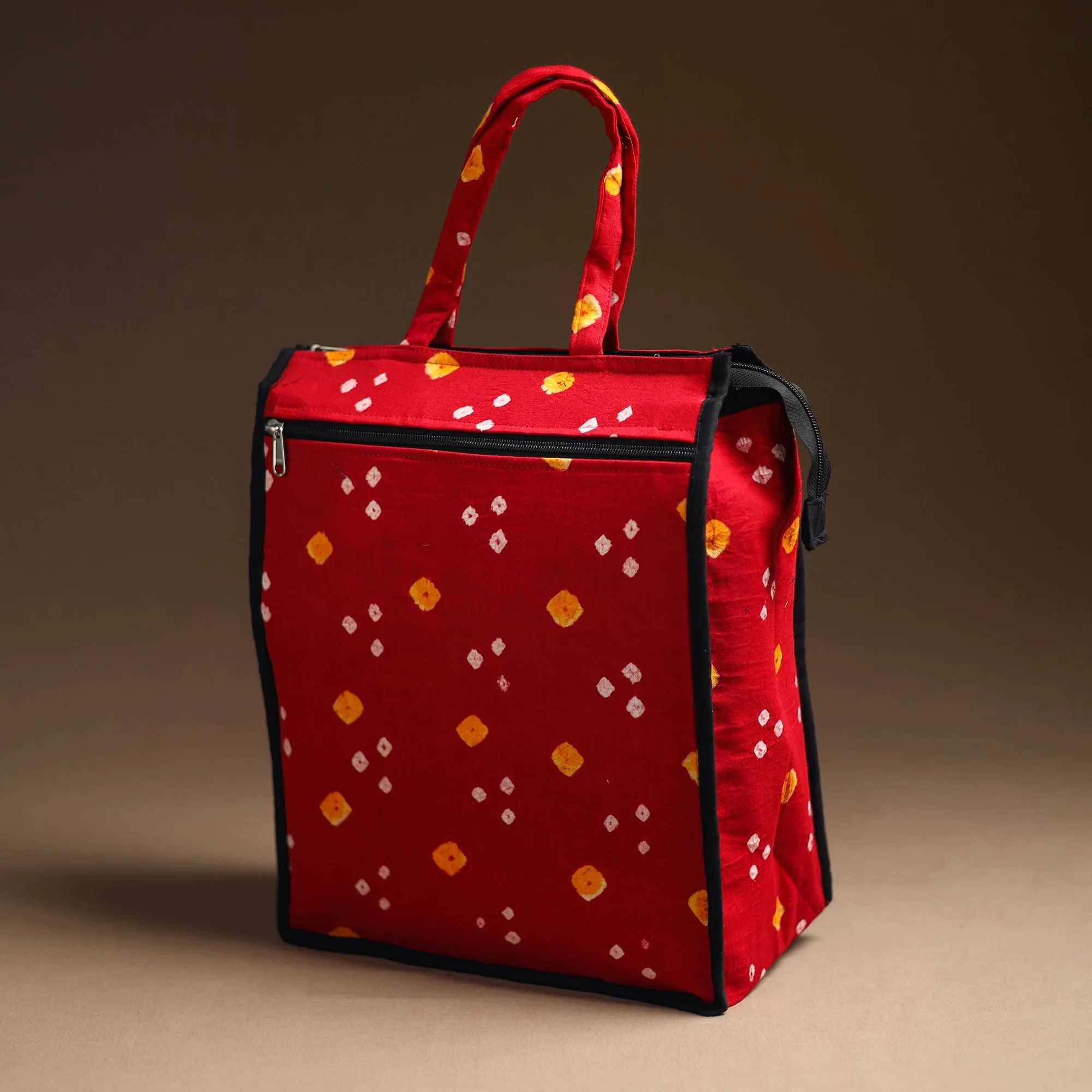 Red - Handcrafted Cotton Shopping Bag 15