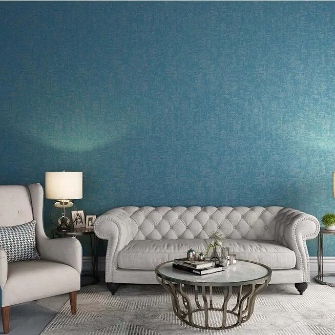 Retro Solid Color Wallpaper Industrial Cement Effect  5 Color Options (5.3 ㎡)