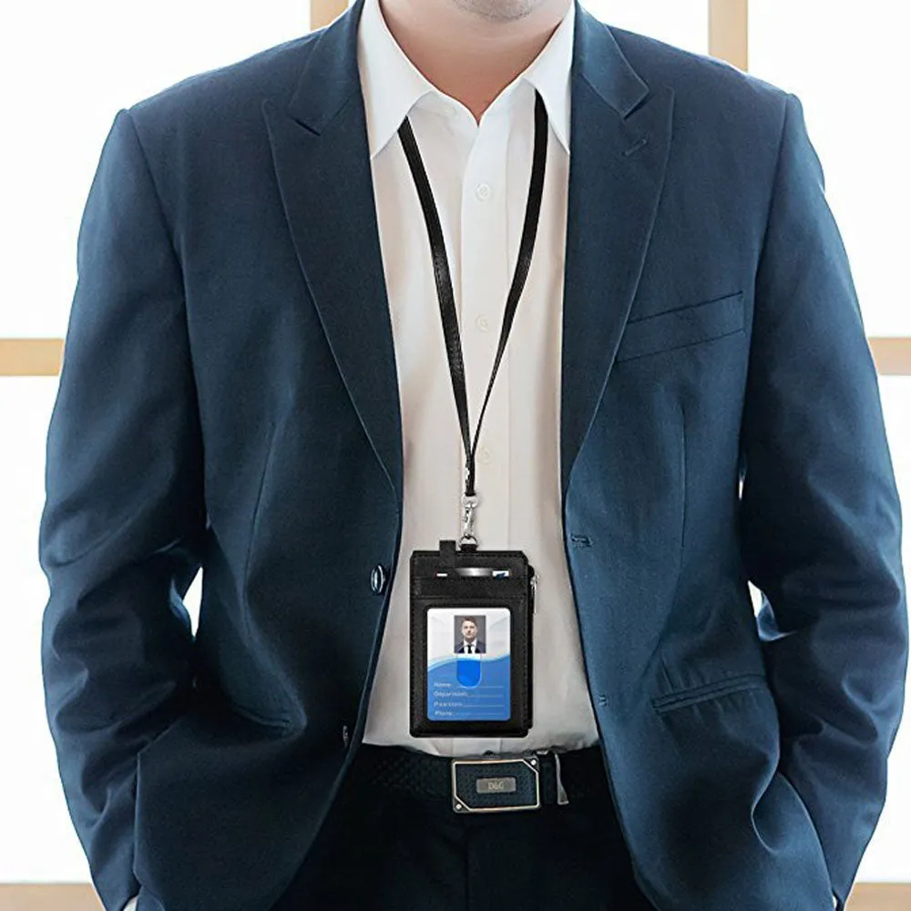 RFID PU Leather ID Card Holder